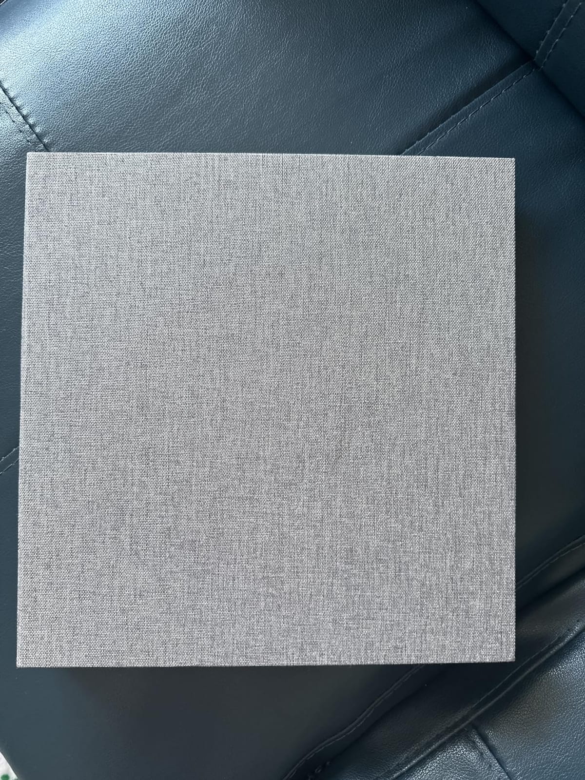Large Photo Album Self Adhesive for 4x6 5x7 8x10 Pictures Magnetic Scrapbook Album 20 Sheets / 40 Pages Linen Cover DIY Photo Album with A Metallic Pen and and Plastic Board(Grey) customer photo 1