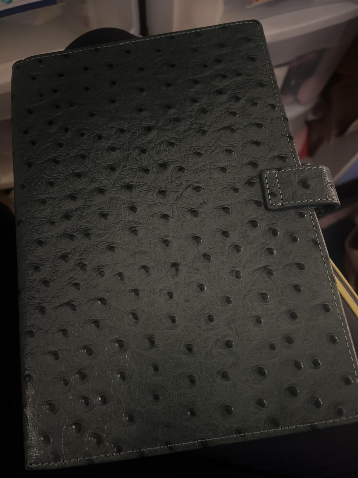 Genuine Leather a5 Planner Cover Personal Organizer, Compatible with Stalogy Hobonichi A5 Size Planner Notebooks (Croco-Black) customer photo 2