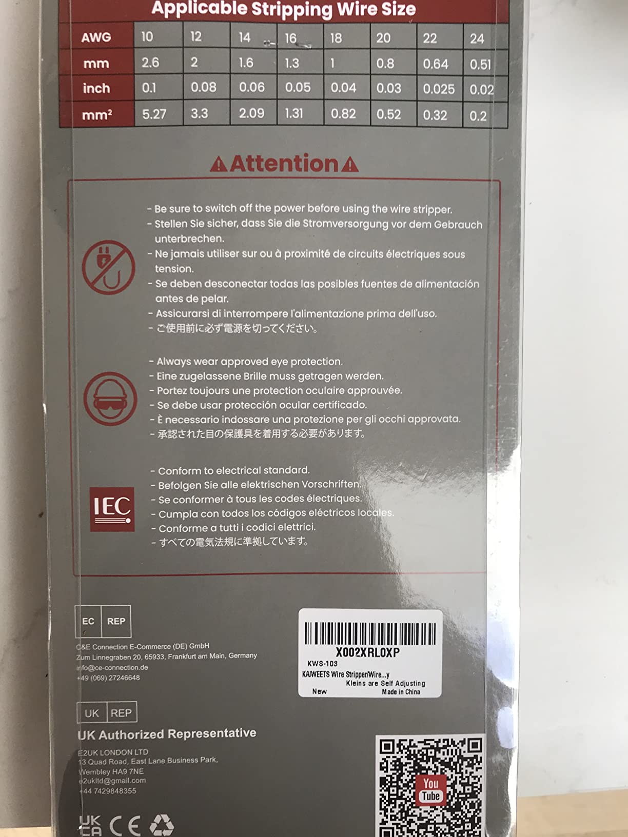 KAIWEETS Self Adjusting Wire Stripper - 3 in 1 Heavy Duty Automatic Wire Stripping Tool | 10-24 AWG Wire Cutter for Electrical Cable Cutting, Crimping Tool customer photo 2