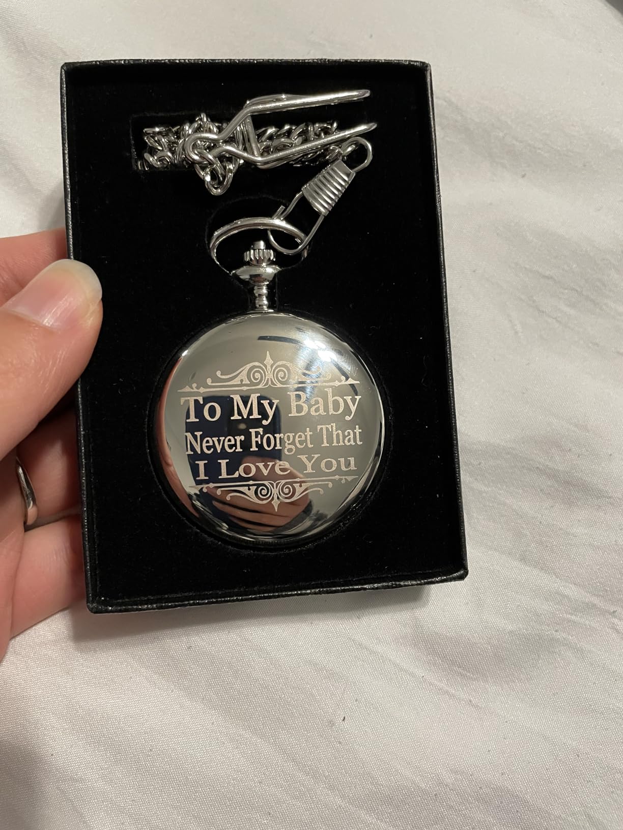 Eternity Engraving Personalized Vintage Pocket Watch for Men, Wedding Gift customer photo 2