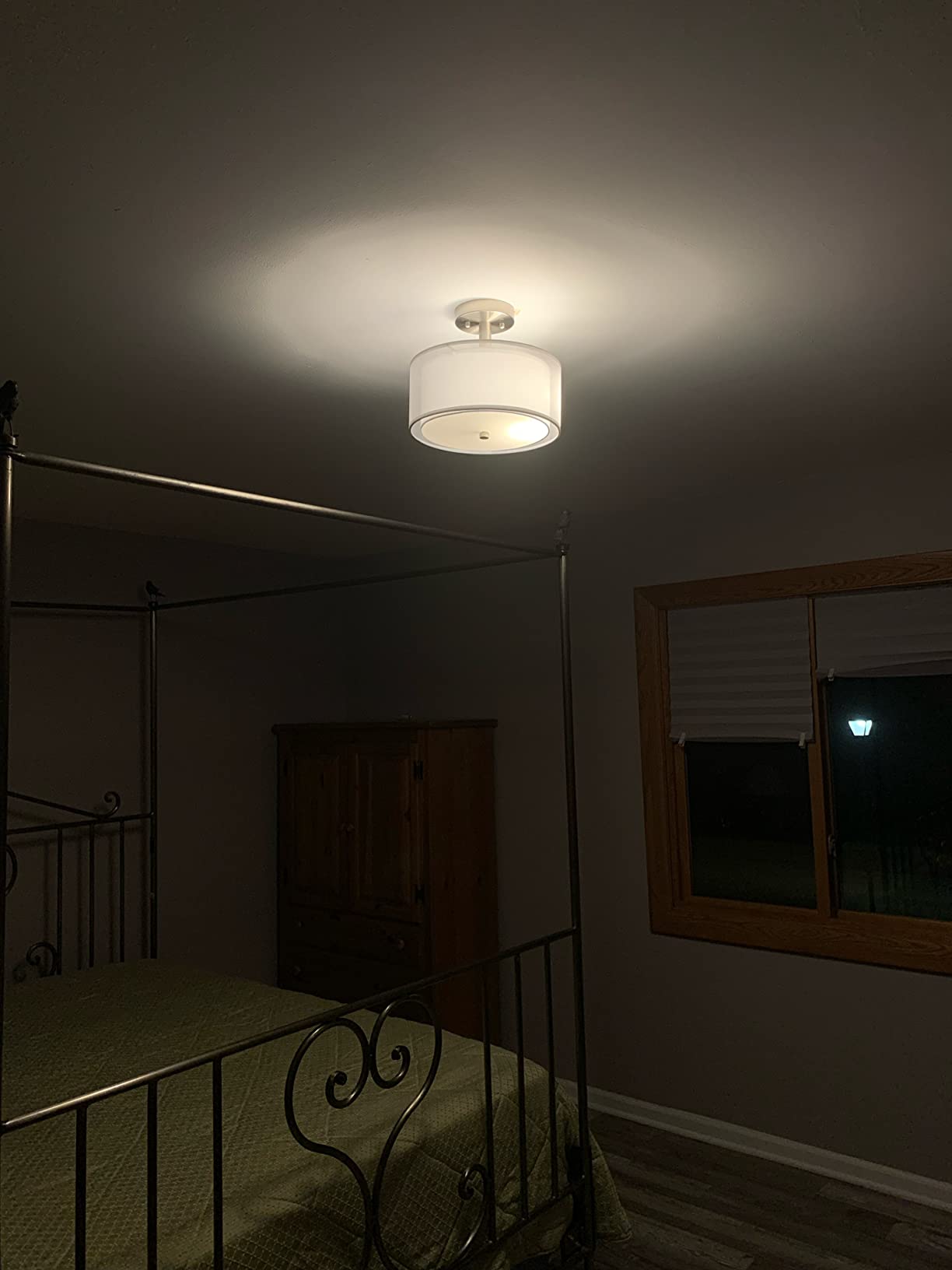 3-Light Semi Flush Mount Ceiling Light Fixture, Drum Light Ceiling Lighting customer photo 2