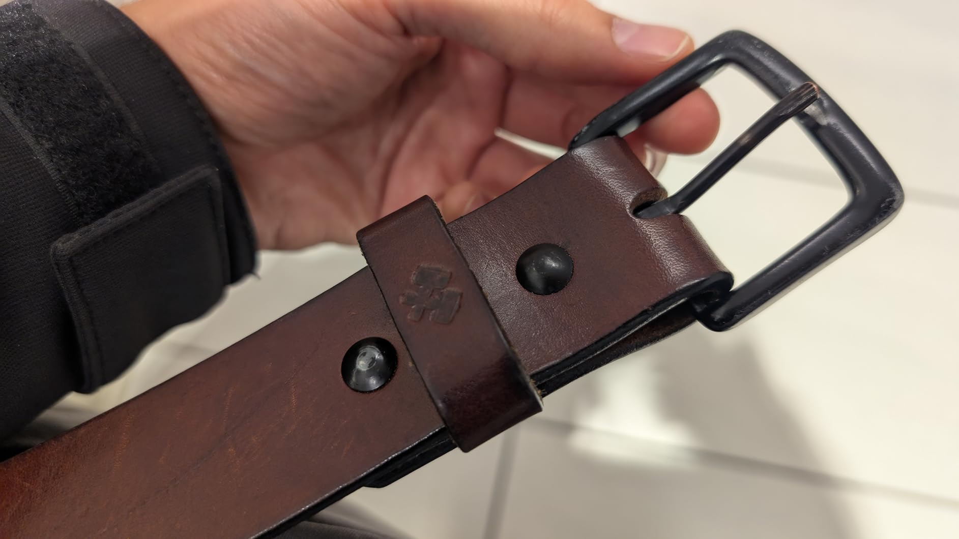 Main Street Forge All American Leather Belt | Made in USA Men's Belt | Mens Belts | Heavy Duty Work | EDC customer photo 2
