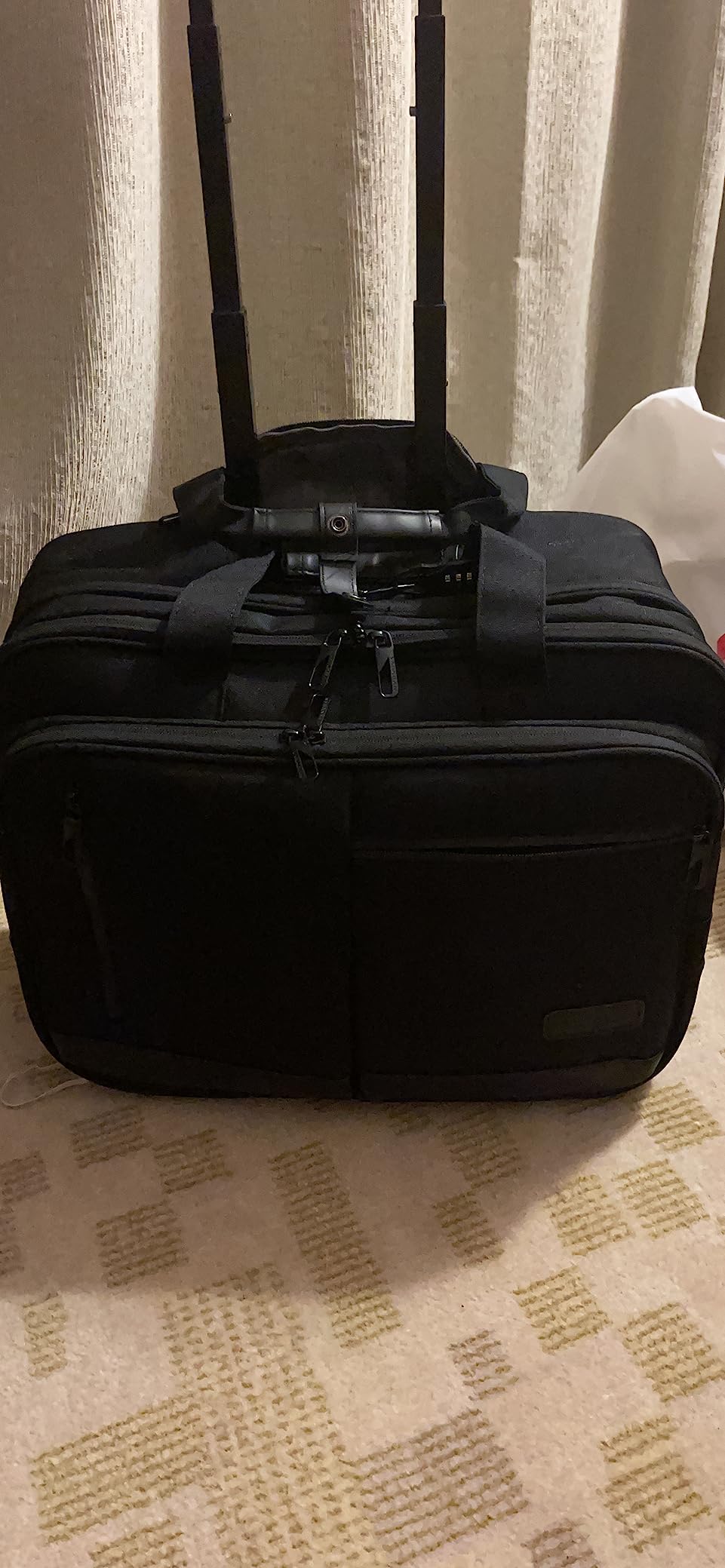 VANKEAN 17.3 Inch Rolling Laptop Bag, Waterproof Overnight Rolling Bags, Laptop Bags for Travel/Work/Business, Stylish Carry on Briefcase, Black customer photo 2
