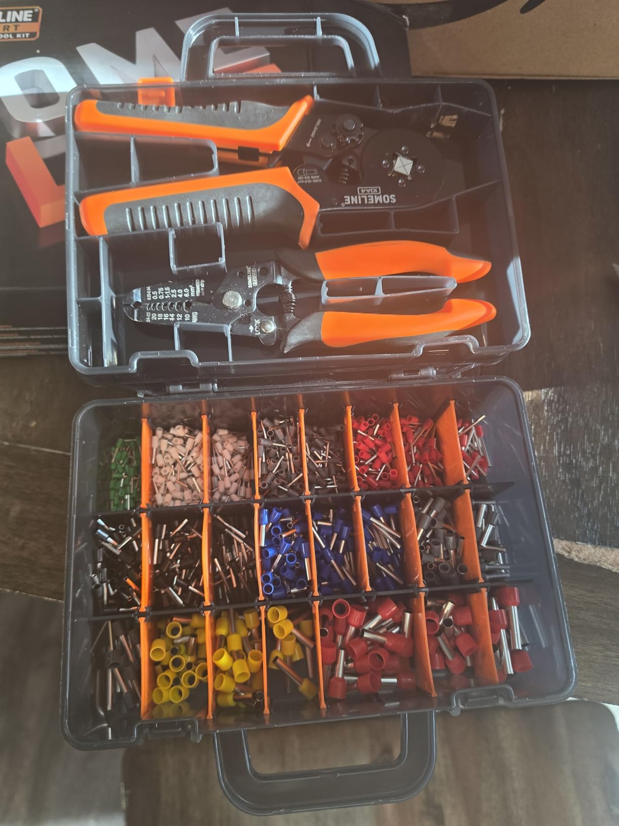 SOMELINE Ferrule Crimping Tool Kit, AWG 24-8 with 23 Sizes Wire Ferrules customer photo 2