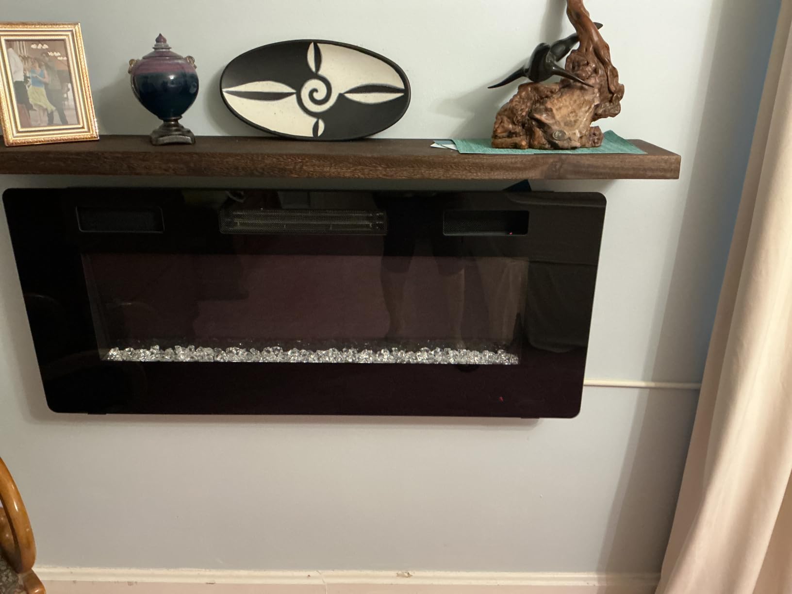 Electactic 42 Inch Electric Fireplace Insert Ultra-Thin - Recessed & Wall-Mounted Fireplace Heater with Thermostat, Adjustable Flame, Remote Control - Linear with Timer, Touch Screen, 750/1500W customer photo 1
