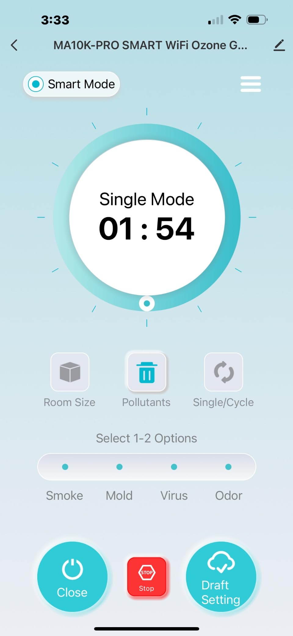 Airthereal MA10K-PRO SMART WiFi Ozone Generator with APP Control, Black | WiFi Control, Two Modes, High Ozone output of 10,000mg , for any Size Room, 12 Hours Time Setting customer photo 2