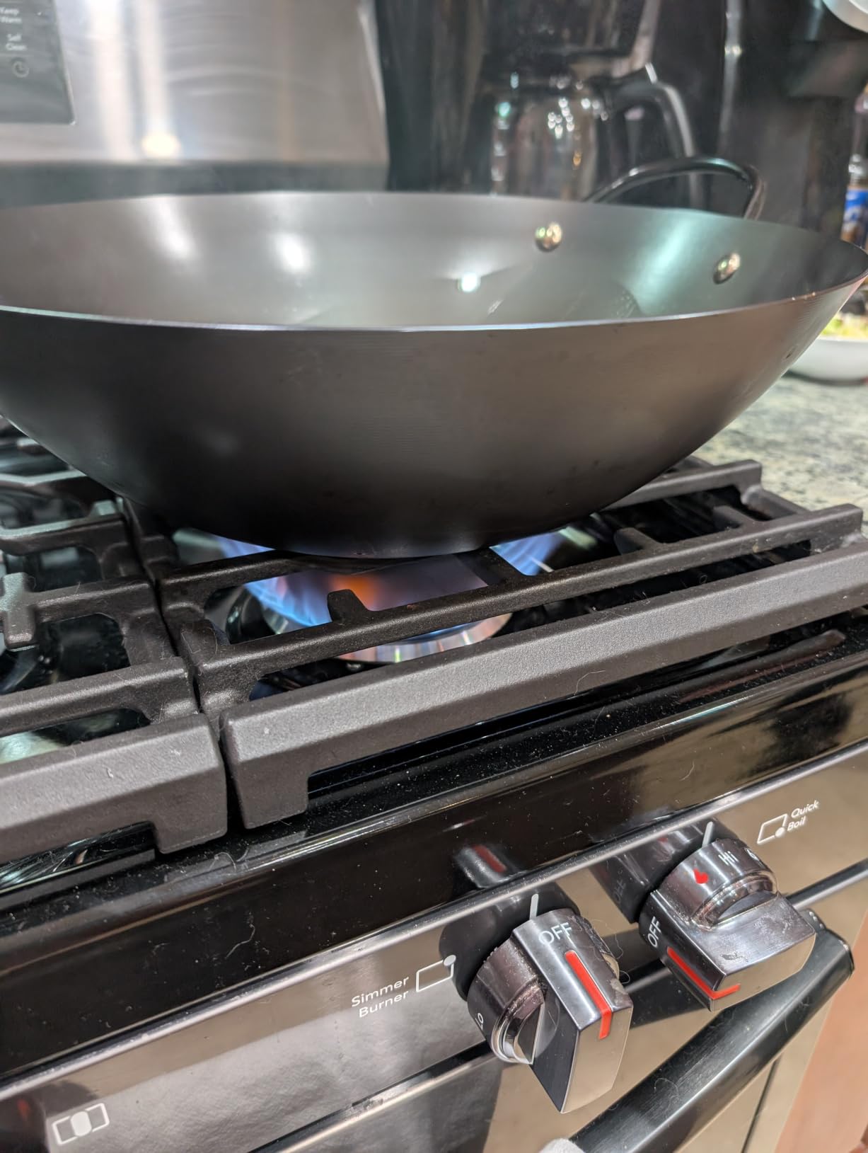 Babish 14 Inch Carbon Steel Wok Pan, Flat Bottom Stir Fry Pan, Induction customer photo 1