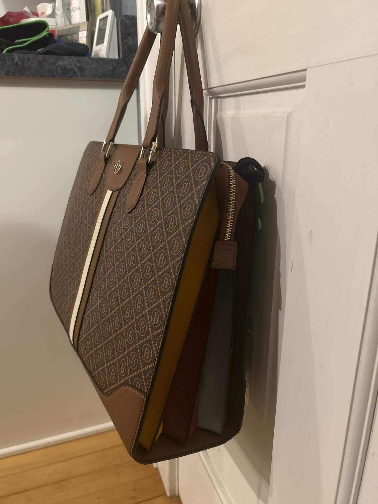 BOSTANTEN Leather Laptop Briefcase for Women Shoulder Bag 15.6 Inch Business Computer Work Tote customer photo 1
