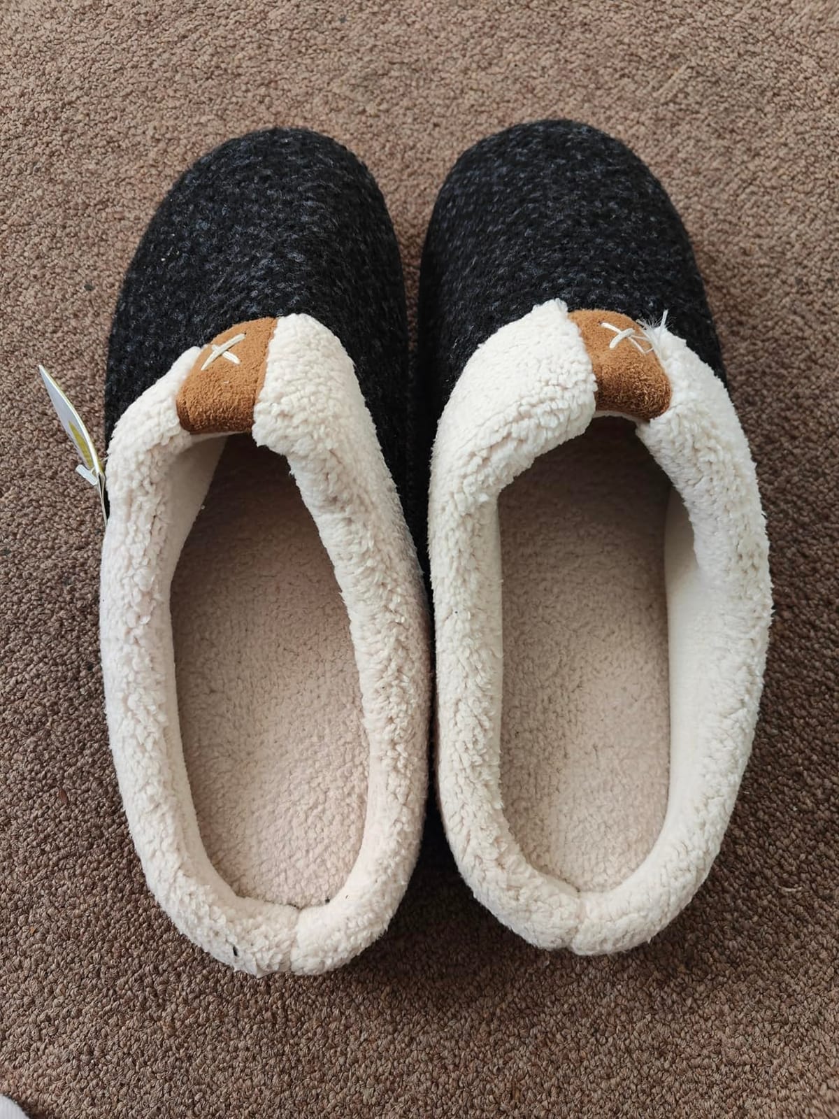ULTRAIDEAS Mens Warm Fuzzy Slip On Slippers, Sherpa Lined House Shoes with Memory Foam for Indoor Outdoor, Mens Gifts for Winter customer photo 1