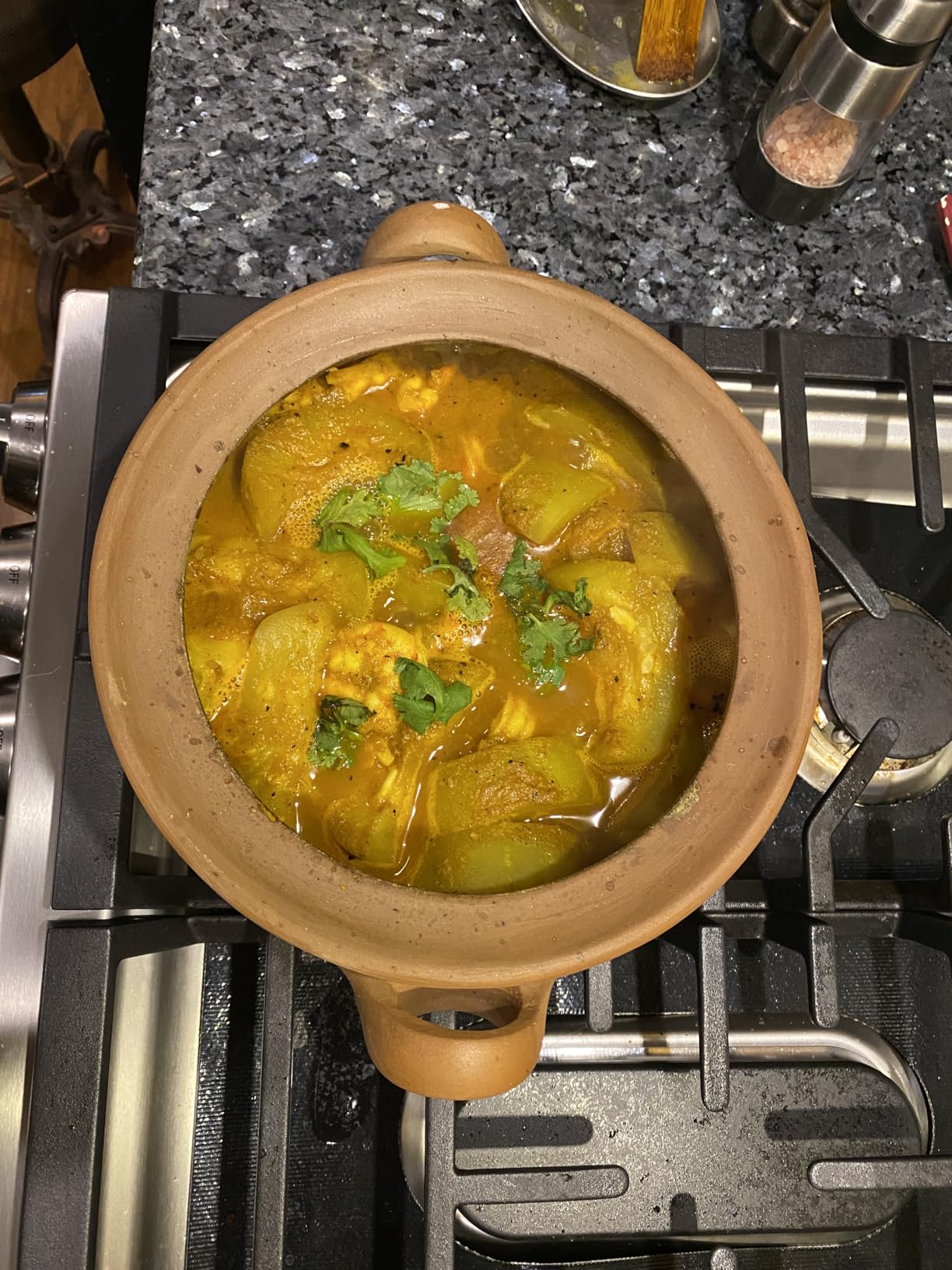 Swadeshi Blessings HandMade Unglazed Clay Pot for Cooking with Lid, 3Liters customer photo 1