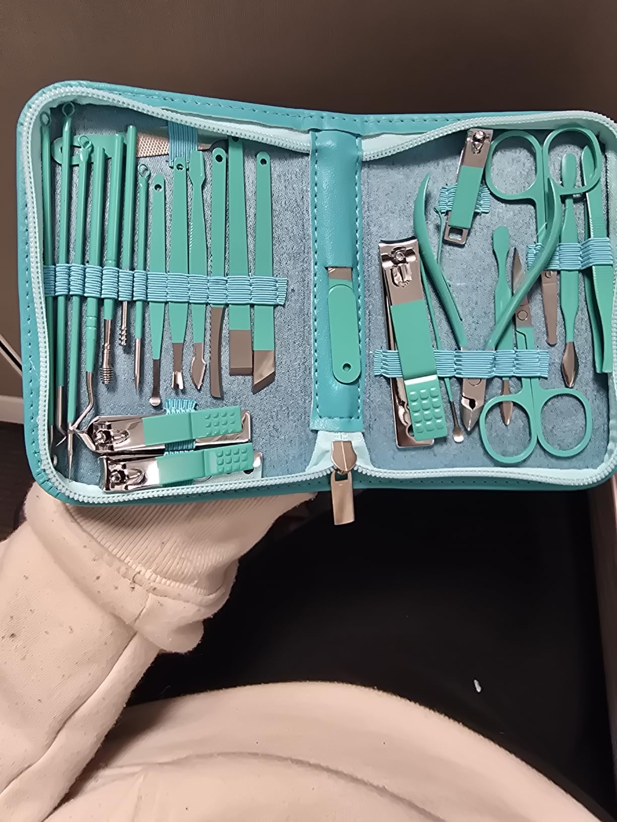 MINKINH Manicure Set Nail Clippers Set Pedicure Kit, 26-Piece Brown customer photo 1