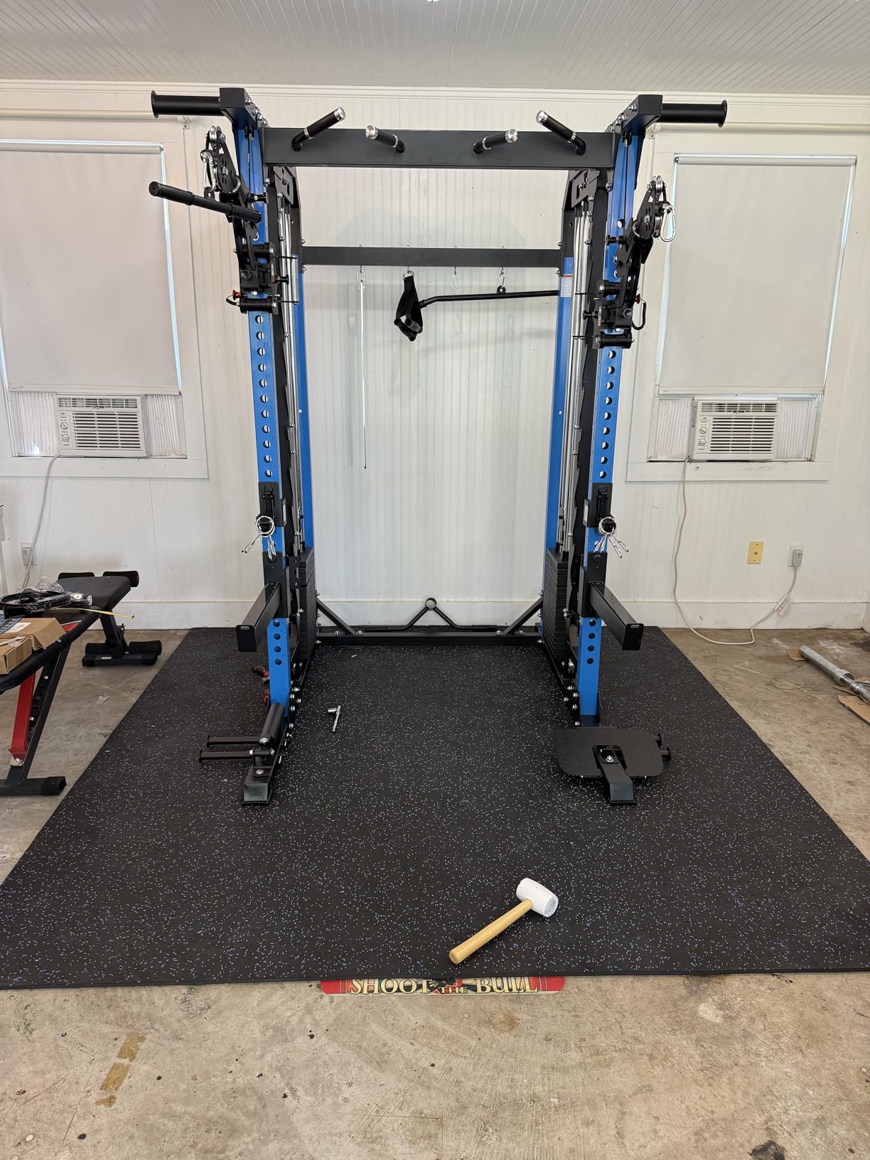 SUPERJARE 0.56'' Thick 48 Sq Ft Rubber Top Gym Flooring for Home Gym customer photo 1