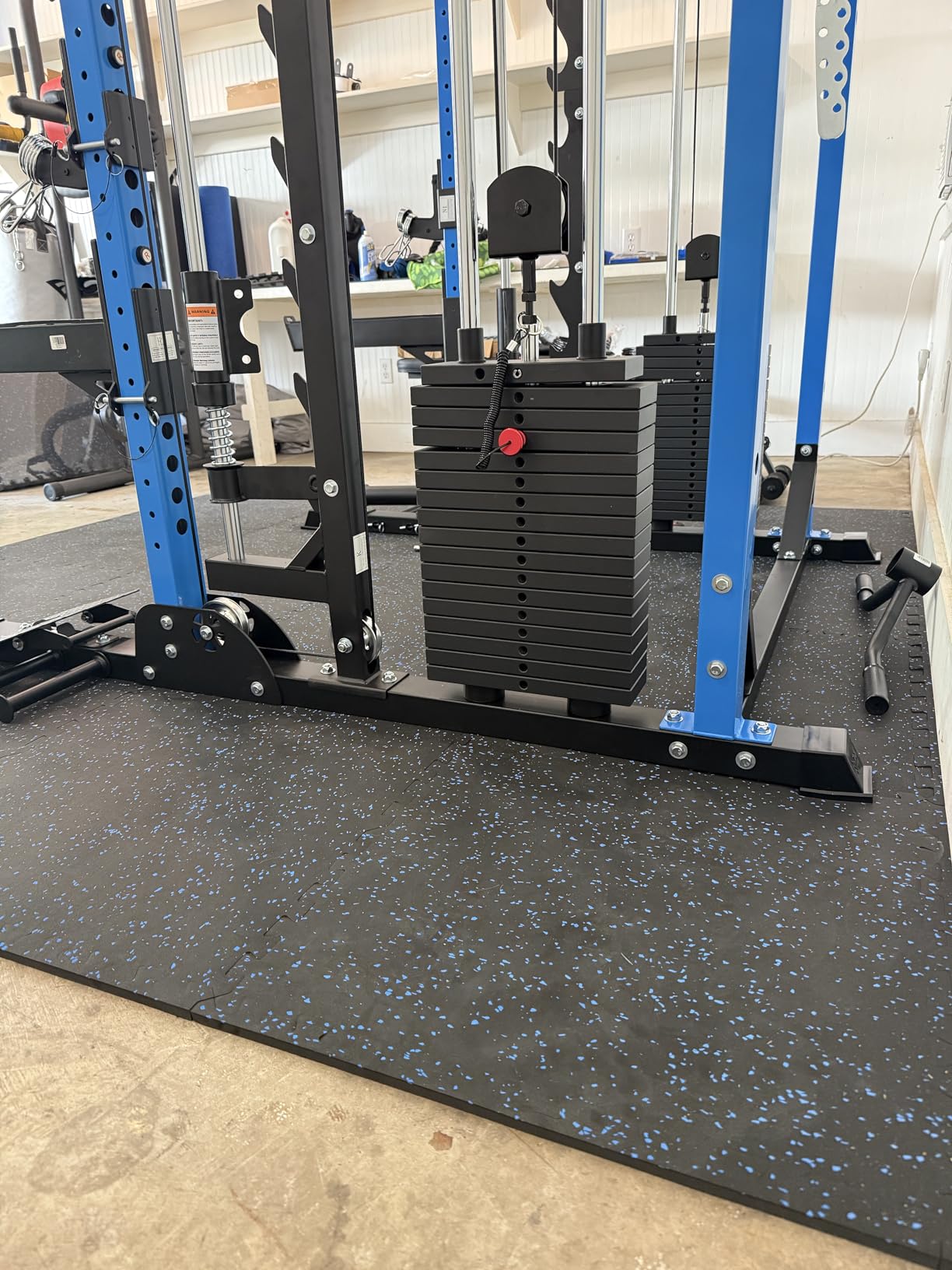 SUPERJARE 0.56'' Thick 48 Sq Ft Rubber Top Gym Flooring for Home Gym customer photo 2