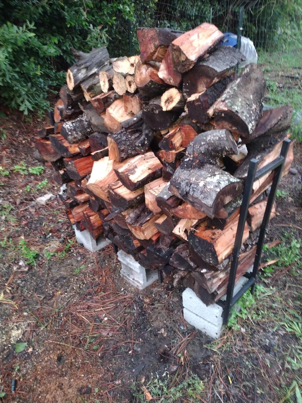 4FT Firewood Rack Holder for Fireplace, Adjustable Log Stand for Storage customer photo 2