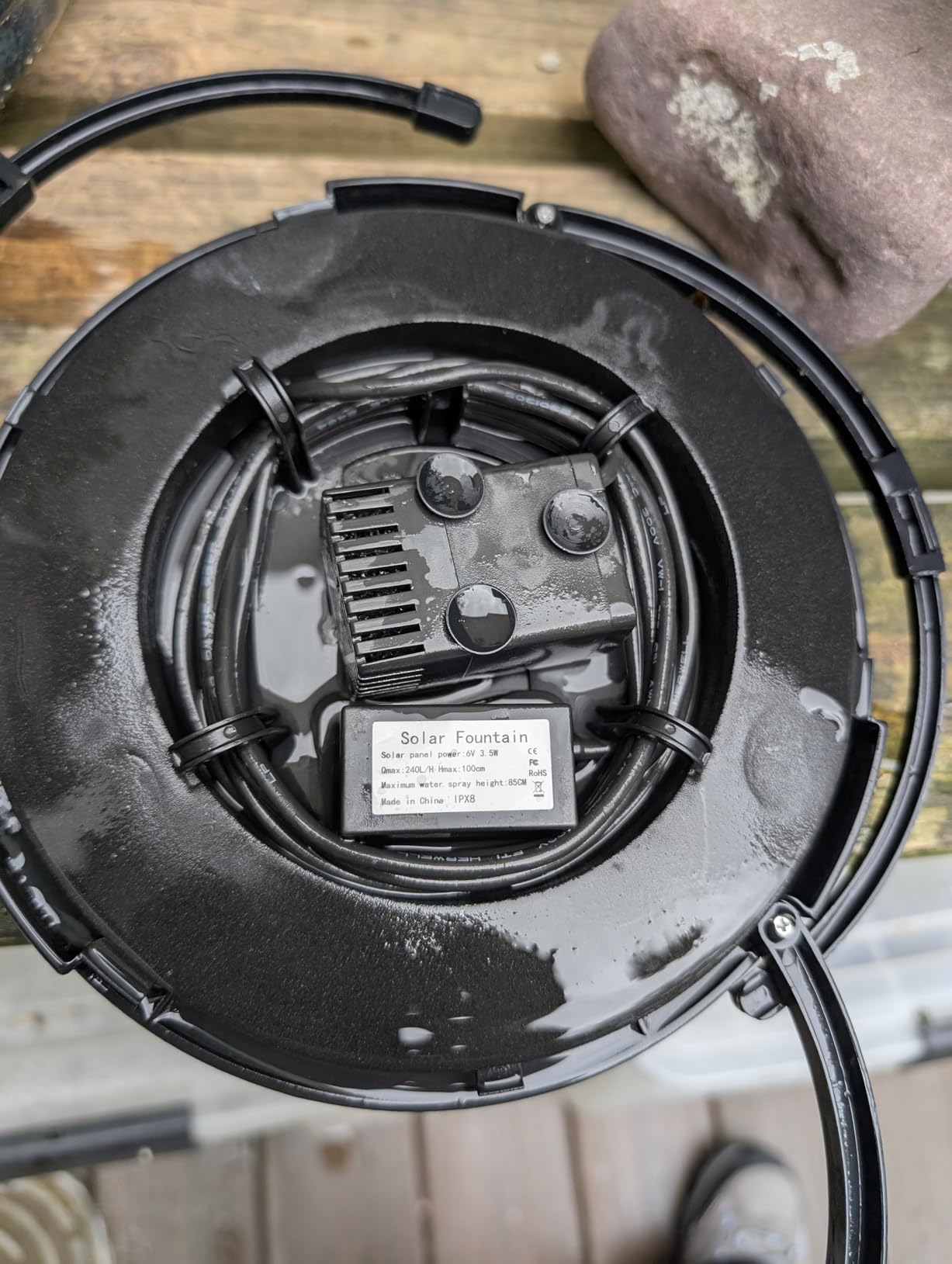 AISITIN 3.5W Solar Fountain Pump for Bird Bath Separated Design & 8 Nozzles customer photo 1