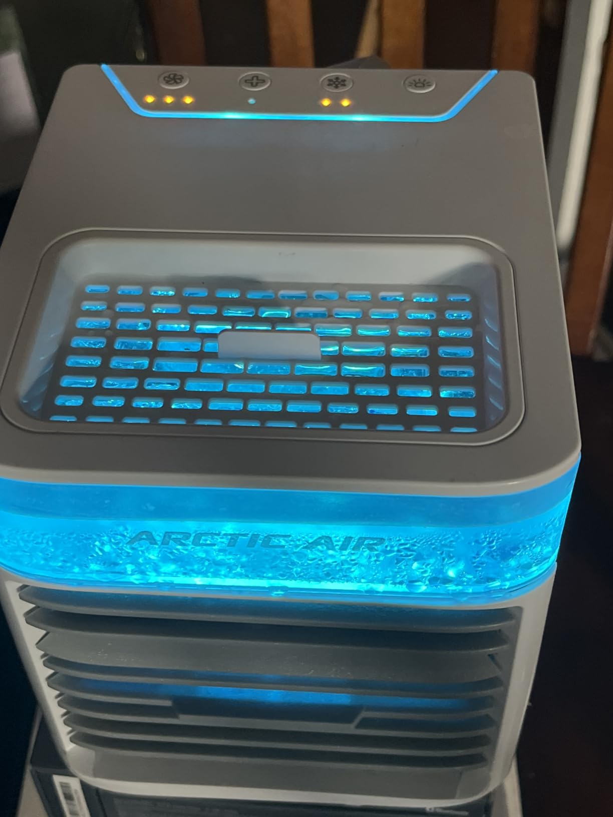 Arctic Air Pure Chill 2.0 Evaporative Air Cooler by Ontel - Powerful, Quiet, Lightweight and Portable Space Cooler with Hydro-Chill Technology For Bedroom, Office, Living Room & More,Blue customer photo 2