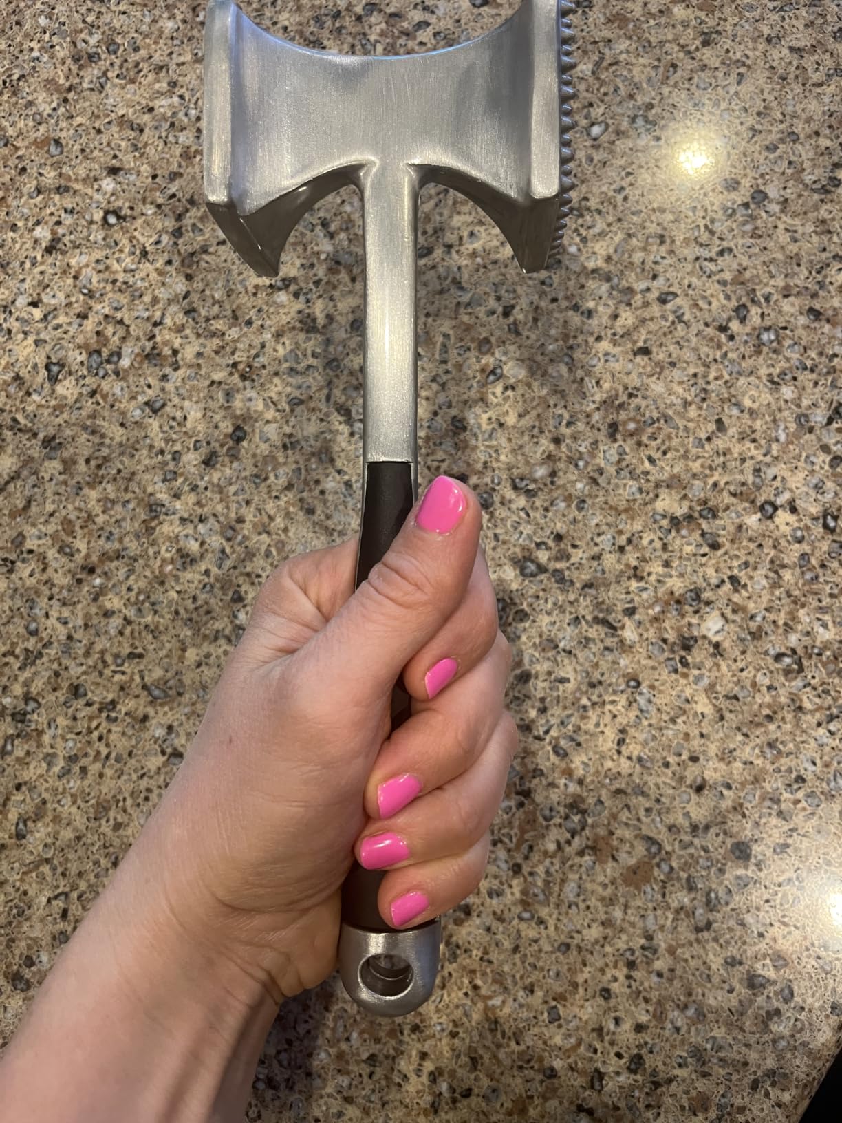 KITEXPERT Meat Tenderizer Hammer with Comfortable-Grip Handle, Dual-side Mallet for Kitchen, Heavy Duty Pounder For Tenderizing Steak, Beef and Fish customer photo 1