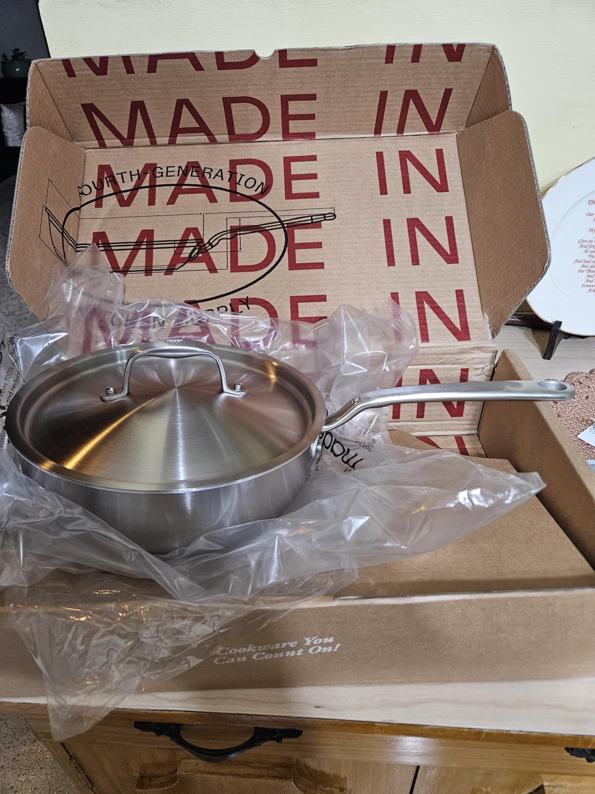 Made In Cookware - 3 Quart Stainless Steel Saucier Pan - 5 Ply Stainless Clad - Professional Cookware - Crafted in Italy - Induction Compatible customer photo 1