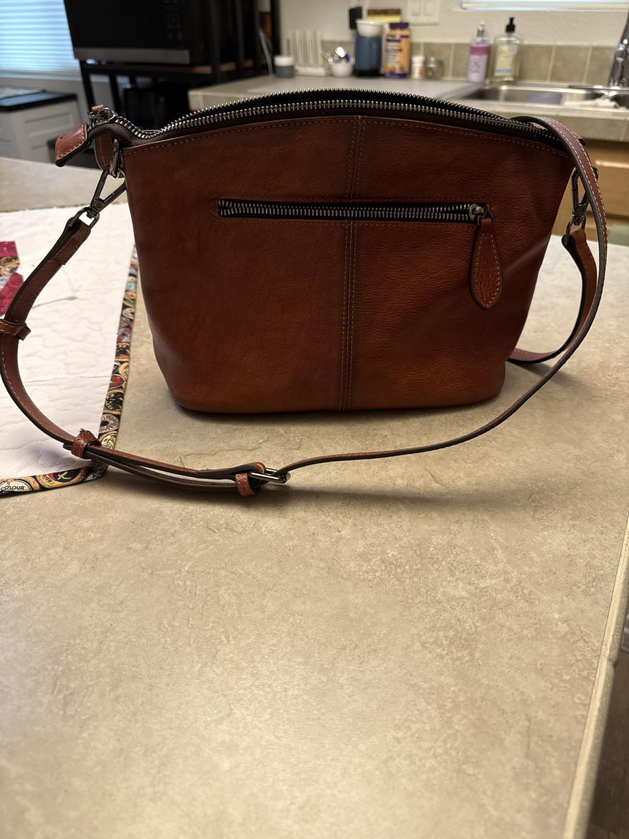 HESHE Leather Crossbody Bags for Women Vintage Shoulder Handbag for Travel customer photo 2