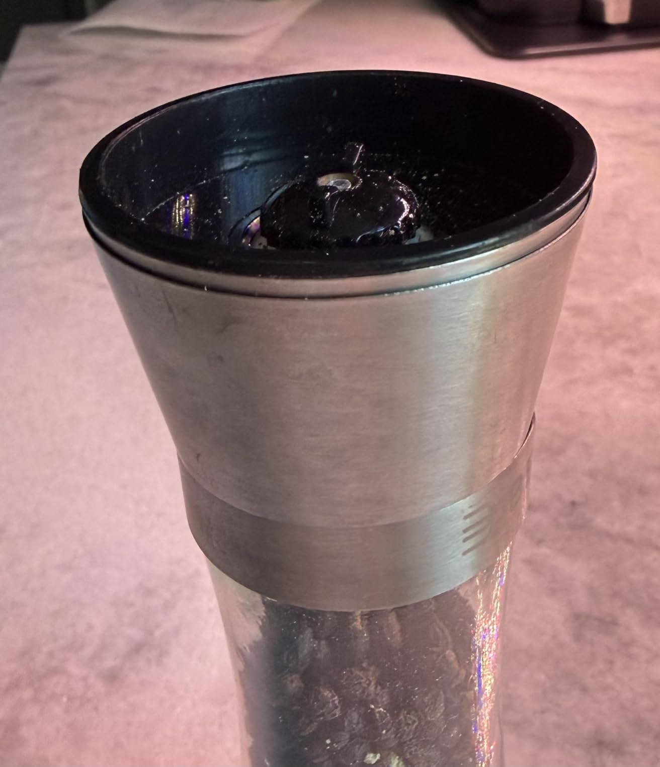 Manual Salt and Pepper Grinder Set of 2, Refillable Stainless Steel Mills customer photo 2