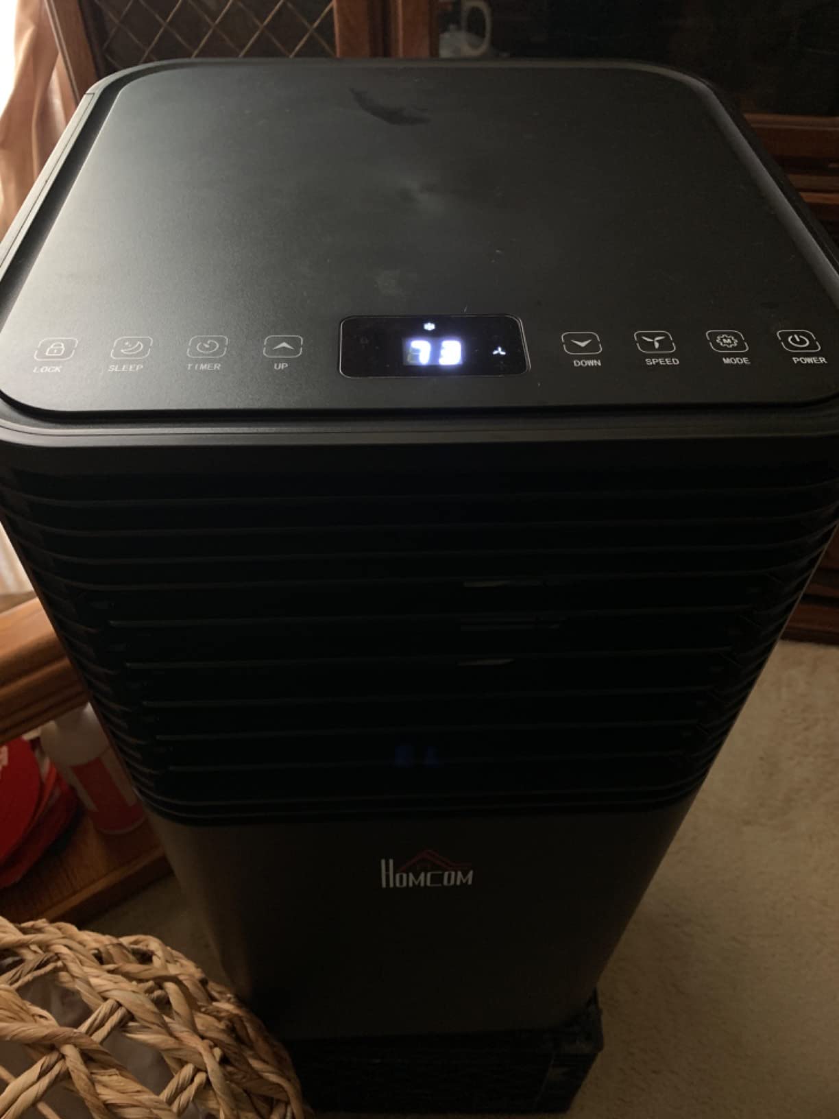 HOMCOM 8000 BTU Portable Air Conditioner for Rooms up to 344 Sq.Ft. Black customer photo 2