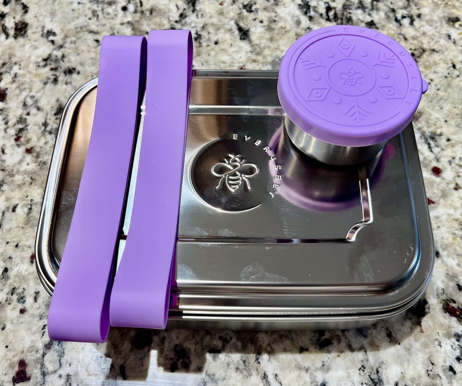 Stainless Steel Bento Box + Condiment Container - Green, 27oz / 0.8 L customer photo 2