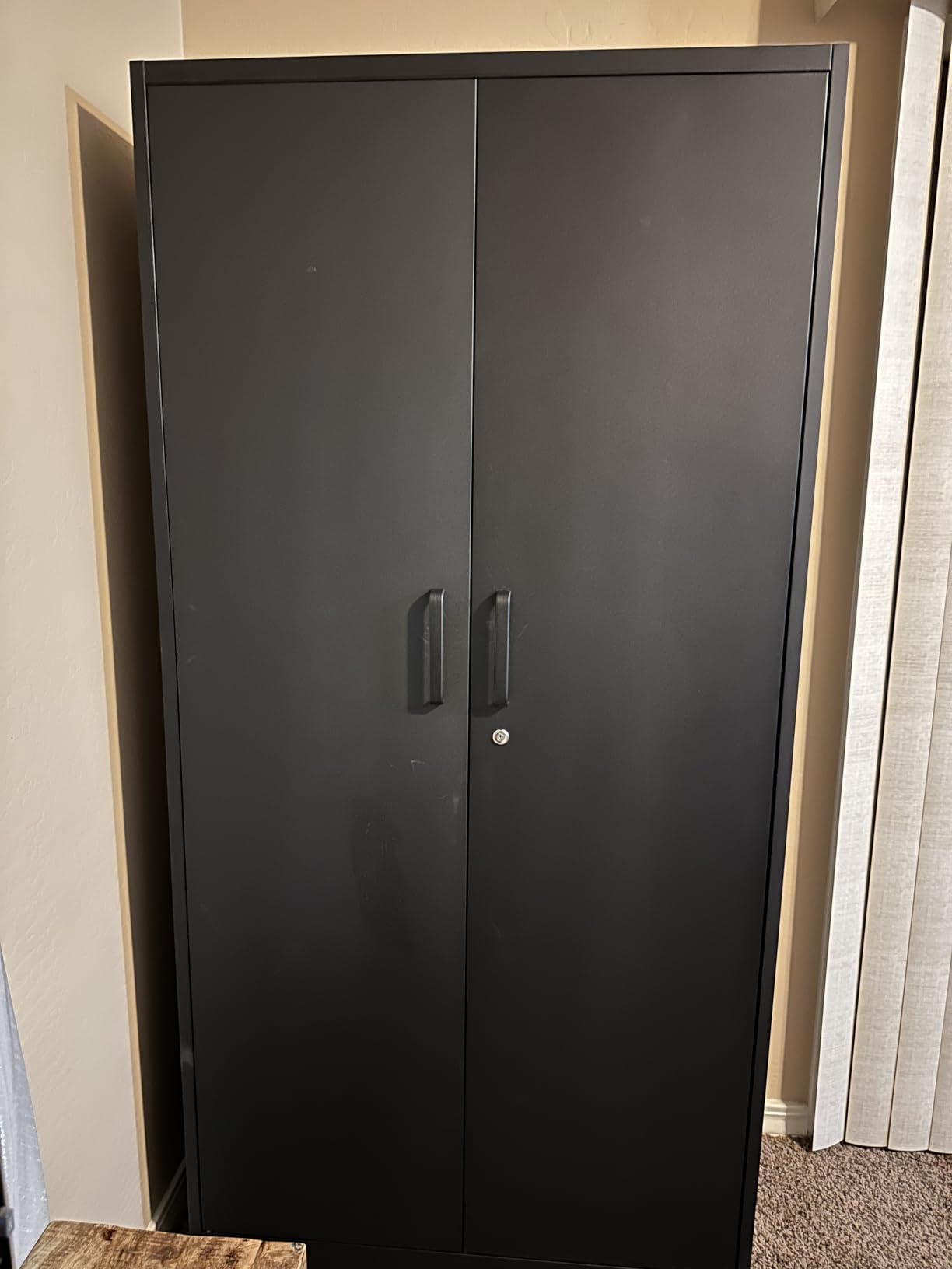 Letaya Metal Storage Cabinets with Lock Doors,Tall Locker Organizer Steel Garage Cabinets, 5 Adjustable Layers Shelves for Home, Office, Warehouse,Tool,Industrial(Black) customer photo 1