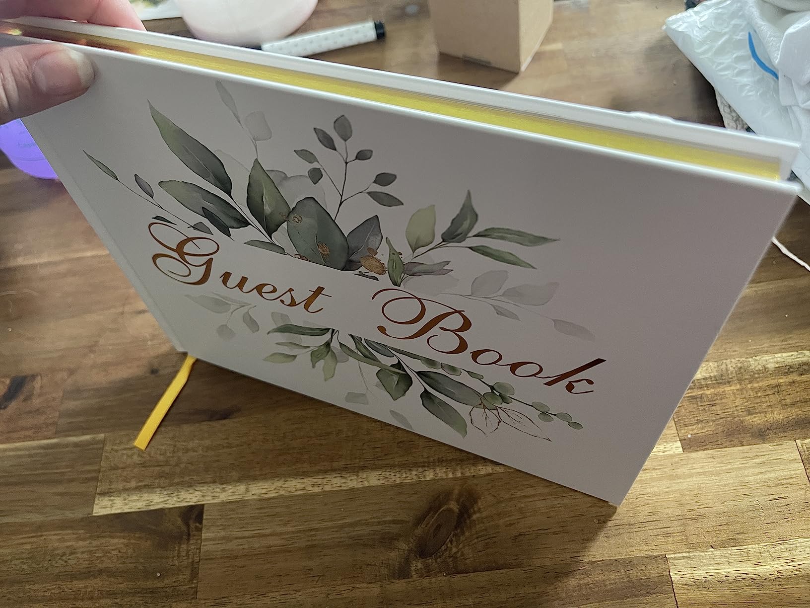 TRULIVA Wedding Guest Book - Guest Sign in Book - Wedding Reception Registry Book - Hard Cover, 7