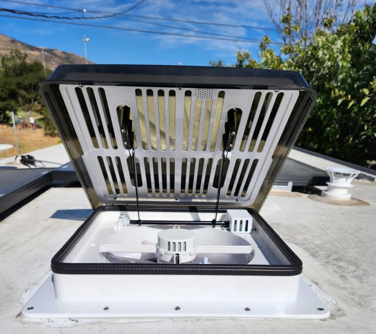 RV Roof Vent Fan 14x14, Quiet 12V (24V Max) with Remote Control & Rain Sensor | Reversible Intake & Exhaust Airflow, Built-In Timer, Brushless Motor customer photo 1