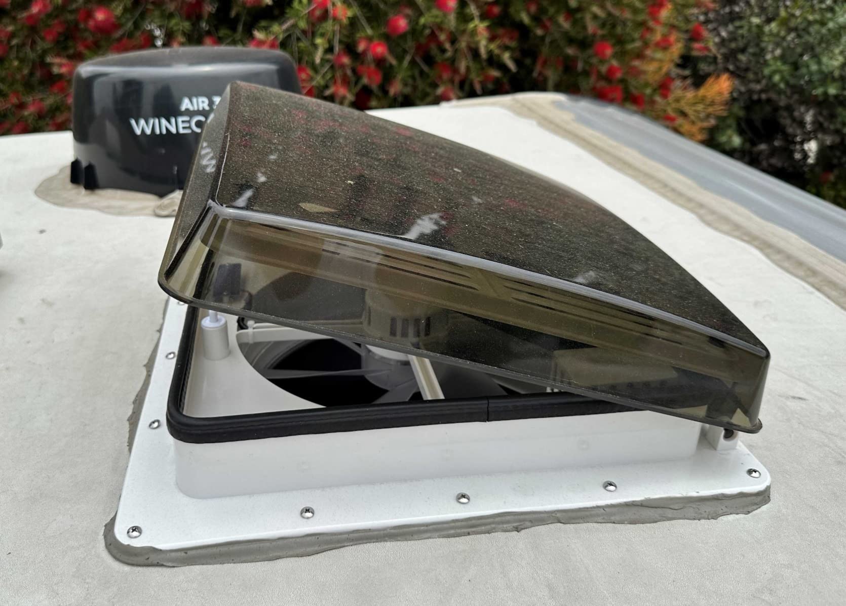 RV Roof Vent Fan 14x14, Quiet 12V (24V Max) with Remote Control & Rain Sensor | Reversible Intake & Exhaust Airflow, Built-In Timer, Brushless Motor customer photo 2
