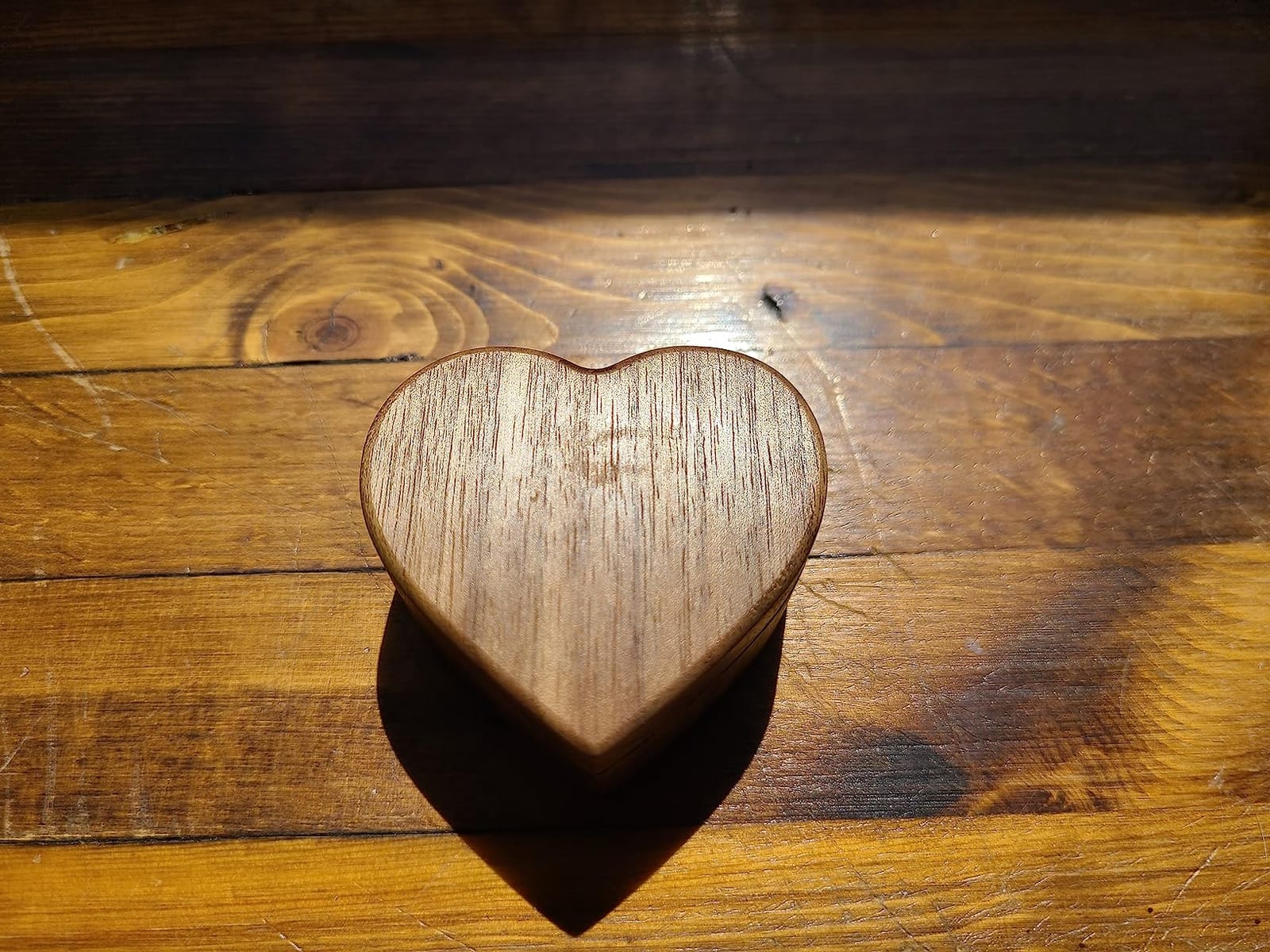 Engagement Proposal Ring Box Secret Slim Engraved Wooden Heart Case customer photo 2
