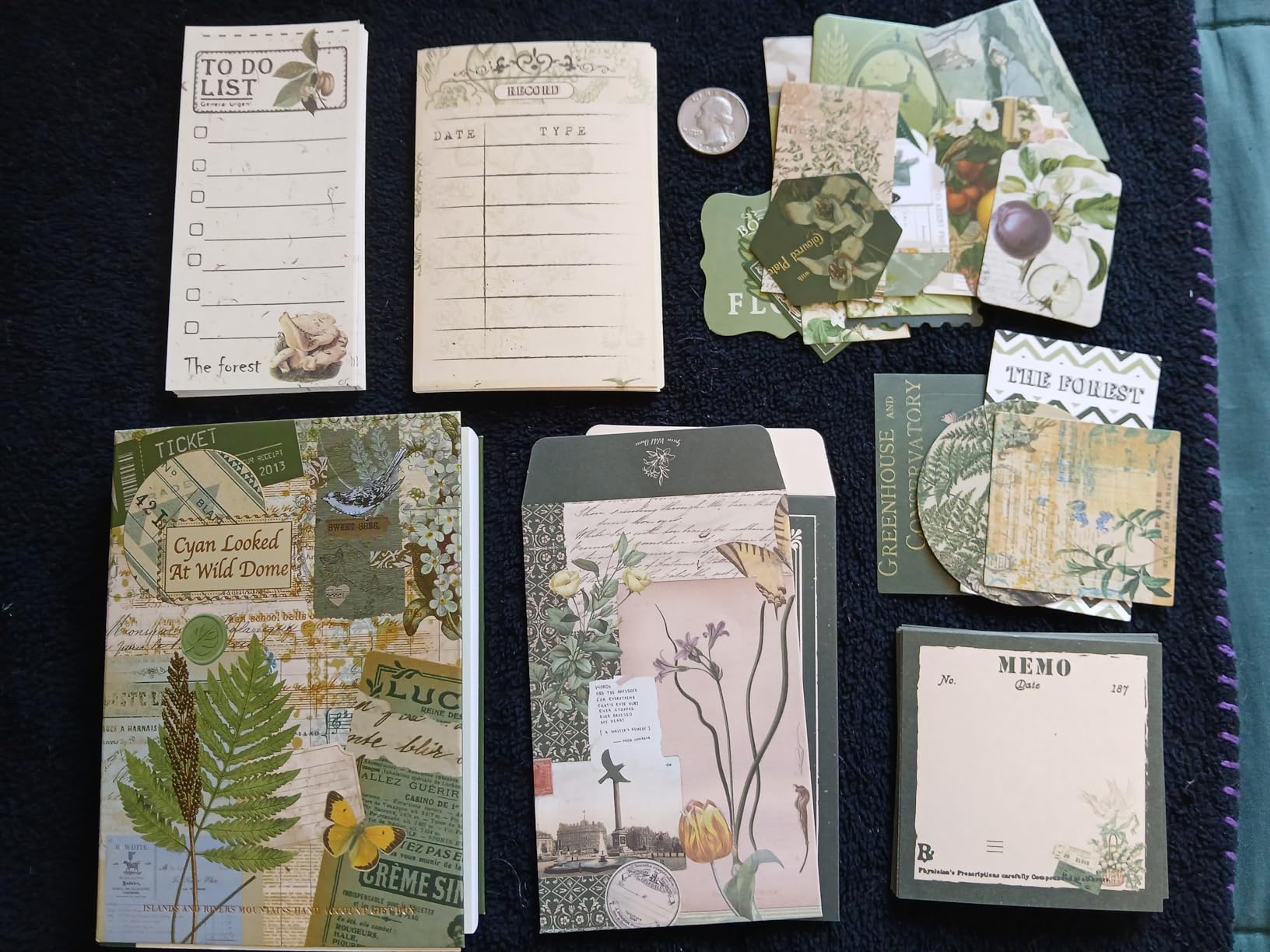 emmoolife 348 Pcs Scrapbooking Supplies Kit, Vintage Aesthetic Scrapbook Kit for Bullet Junk Journal, Stationery, A6 Grid Notebook, DIY Journaling Supplies, Birthday Craft Gift for Teen Girl Women customer photo 2