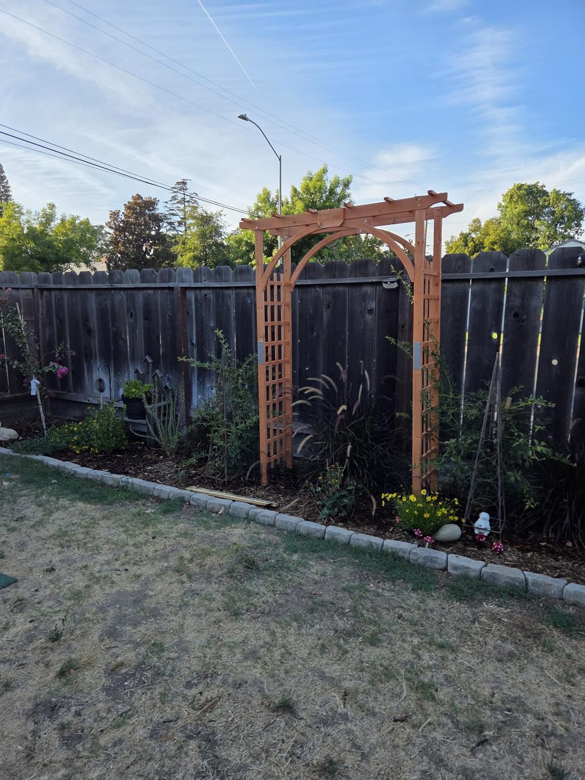 Yaheetech 85in Wooden Garden Arch Arbor Trellis for Backyard Patio Outdoor customer photo 1