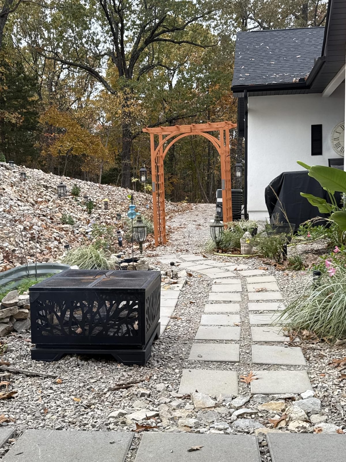 Yaheetech 85in Wooden Garden Arch Arbor Trellis for Backyard Patio Outdoor customer photo 2