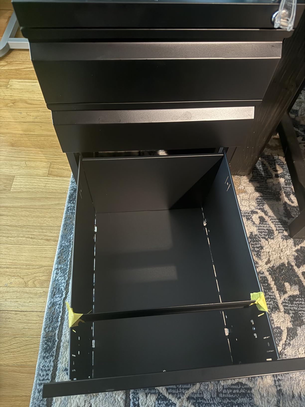 Letaya 3 Drawer Mobile File Cabinet with Lock,Under Desk Metal Filing Cabinets for Home Office Organizer Letters/Legal/A4((Fully Assembled-Black) customer photo 2