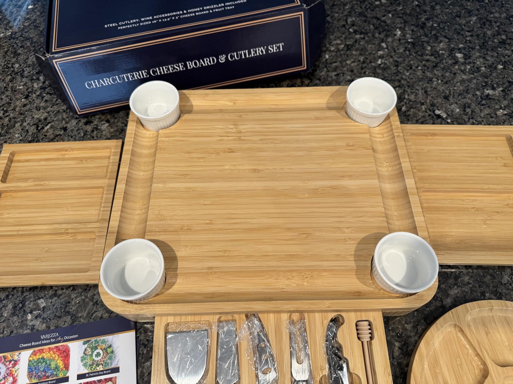 Charcuterie Boards Set – Large Bamboo Cheese Board & Platter with Charcuterie Accessories, Housewarming Gifts for New Home, Christmas, Bridal Shower, New House Gift customer photo 1
