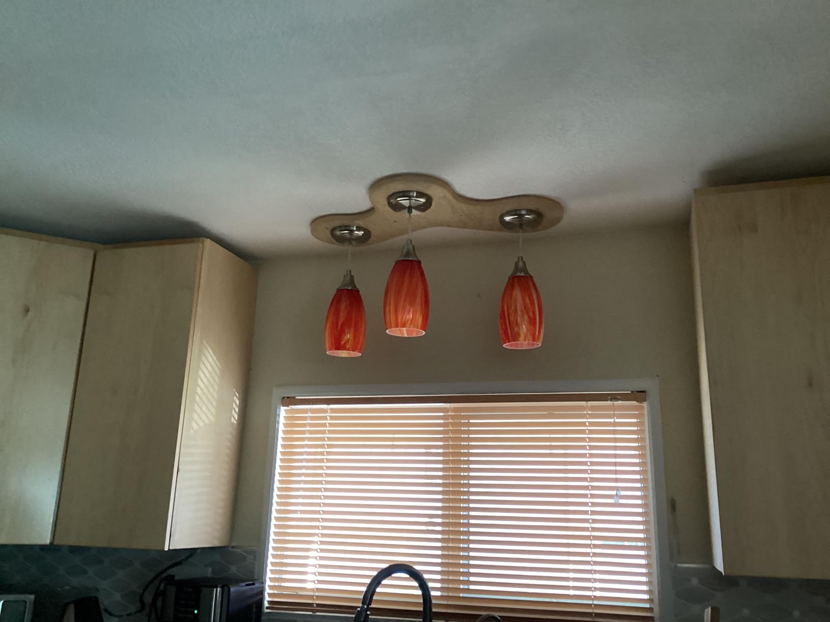 Mini Milk Glass Pendant Light,Handcrafted Beige Glass Pendant Hanging Light fixtures Small Pendant Light with Brushed Nickel Adjustable Cord for Kitchen Island,Bed Room,Hallway,Dining Room,Stairs customer photo 2
