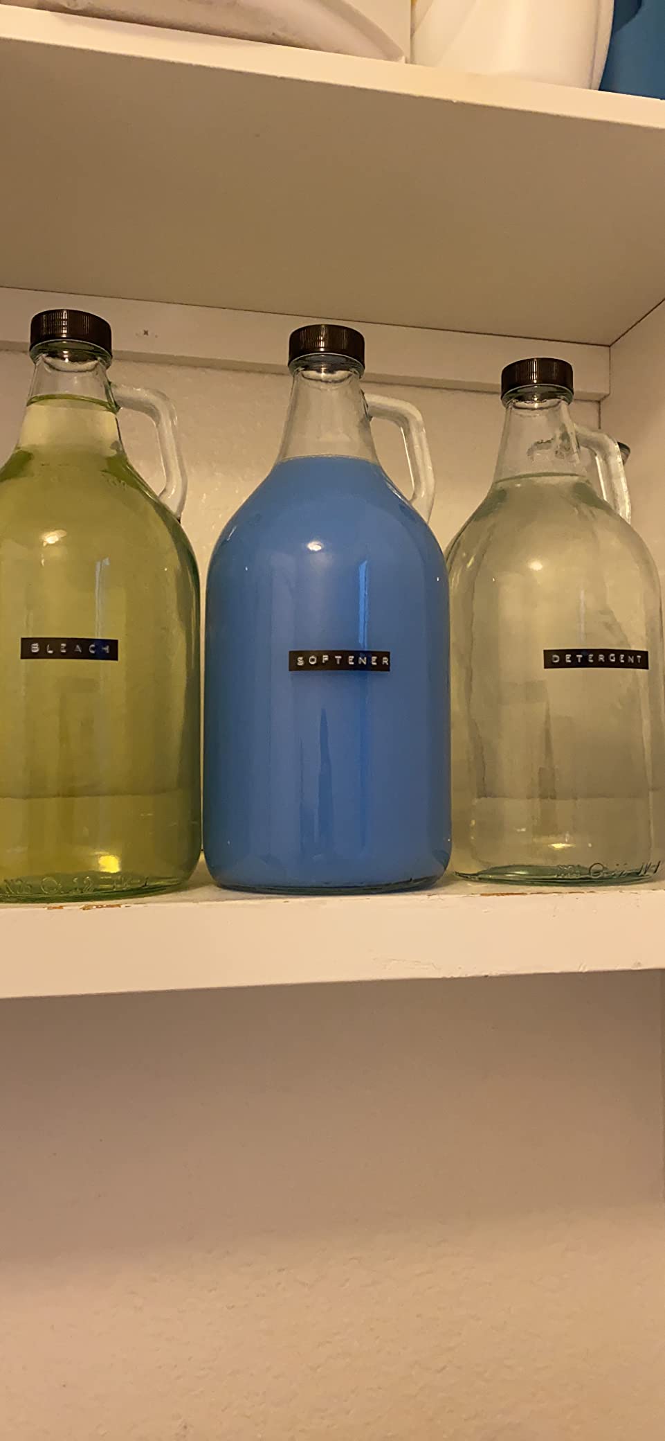 ZEAYEA 3 Pack Glass Growlers, 64 oz Clear Glass Jug, Half Gallon Jugs with Seal Cap and Handle for Beer, Home Brewing, Kombucha, Distilled Water customer photo 1