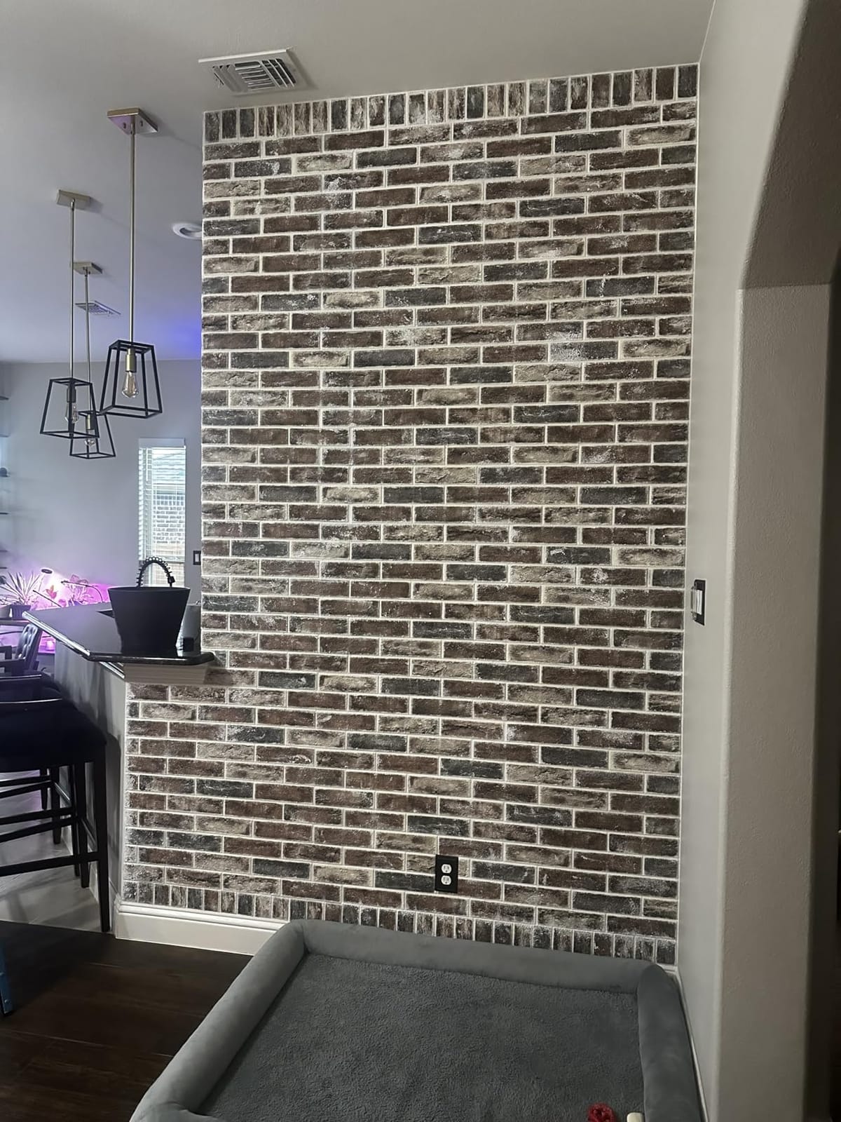 Art3d 20-Pack Durable Faux Brick Peel and Stick 3D Wall Panels, Red Brown customer photo 1