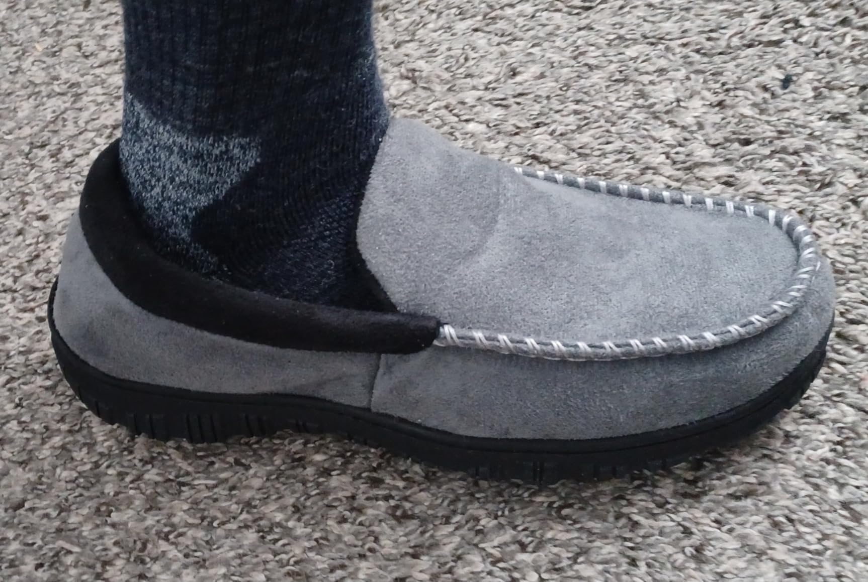 shoeslocker Mens Slippers Microsuede Moccasin Memory Foam House Shoes customer photo 2