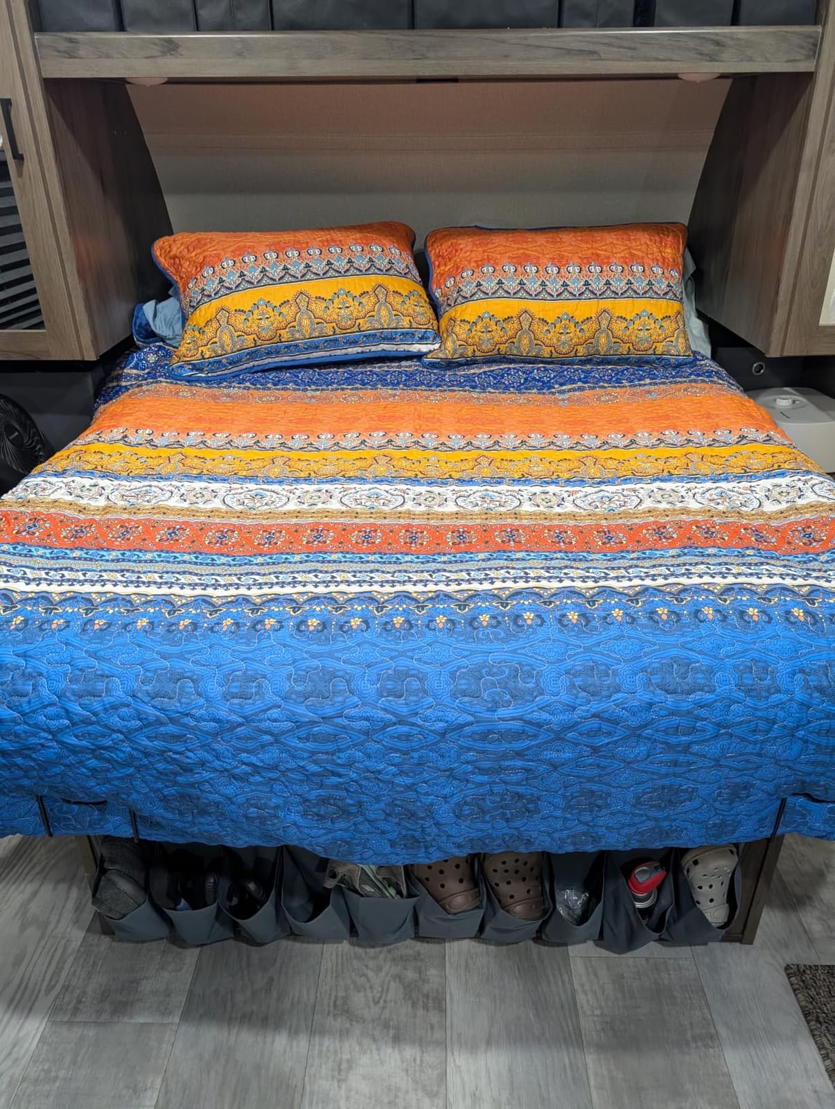 WONGS BEDDING Boho Quilts Queen Size, 3 Pieces Bedspread Bedding Set, Blue customer photo 1