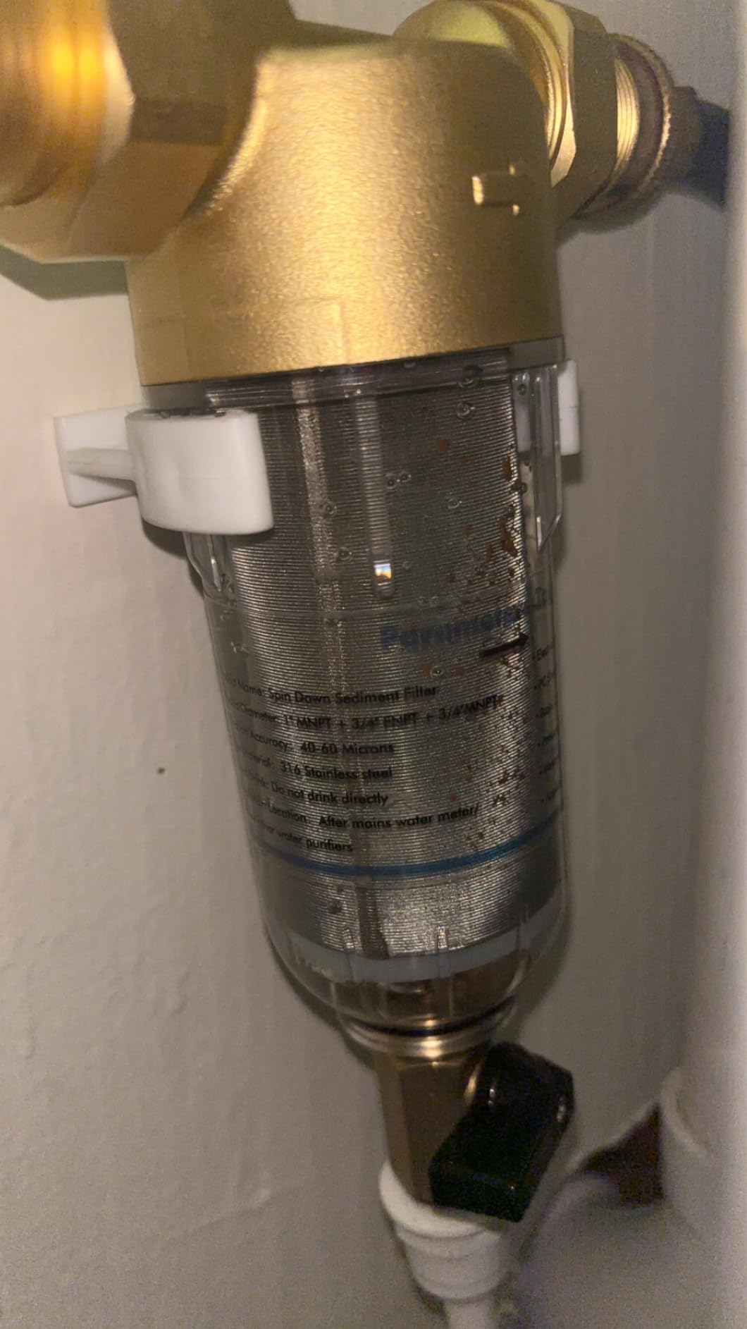 50 Micron Spin Down Sediment Filter for Whole House and Well Water, Reusable Washing Machine Water Filter, BPA-Free Pre-Filter customer photo 1