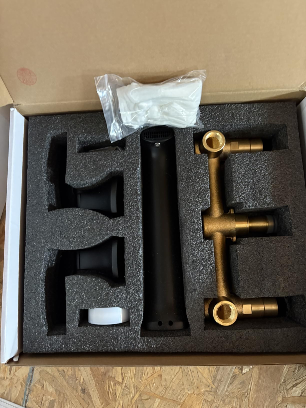Tub Filler Wall Mount Tub Faucet Black High Flow Long Spout Reach Roman Bathtub Faucets with 2 Handles customer photo 1