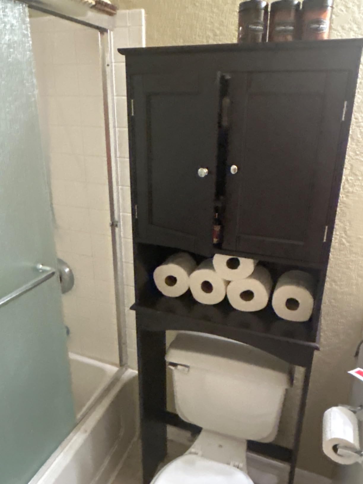 Gizoon Over the Toilet Storage Cabinet with Adjustable Shelf, White customer photo 1