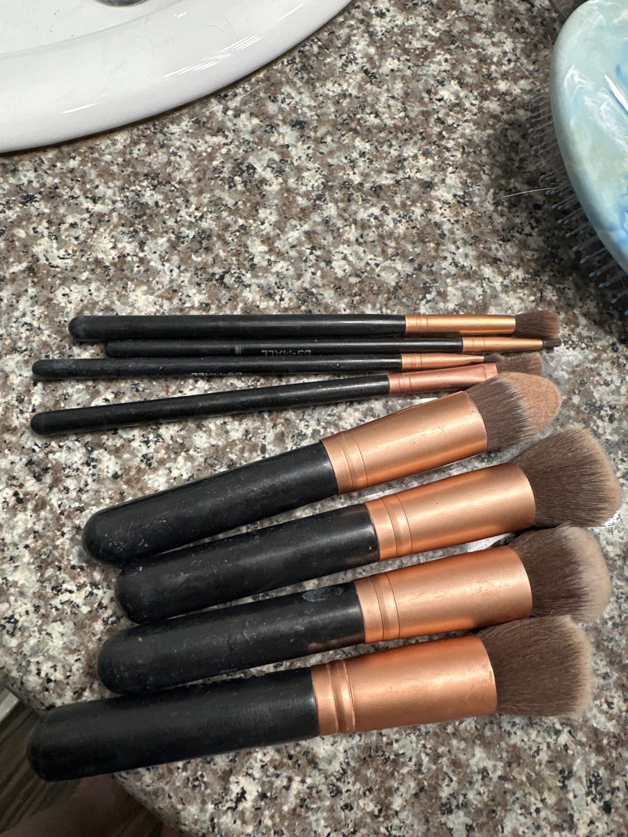 BS-MALL Makeup Brushes Premium Synthetic Foundation Powder Concealers Eye Shadows 14 Pcs Purple for Makeup Beginner or Professional with Travel Case customer photo 1