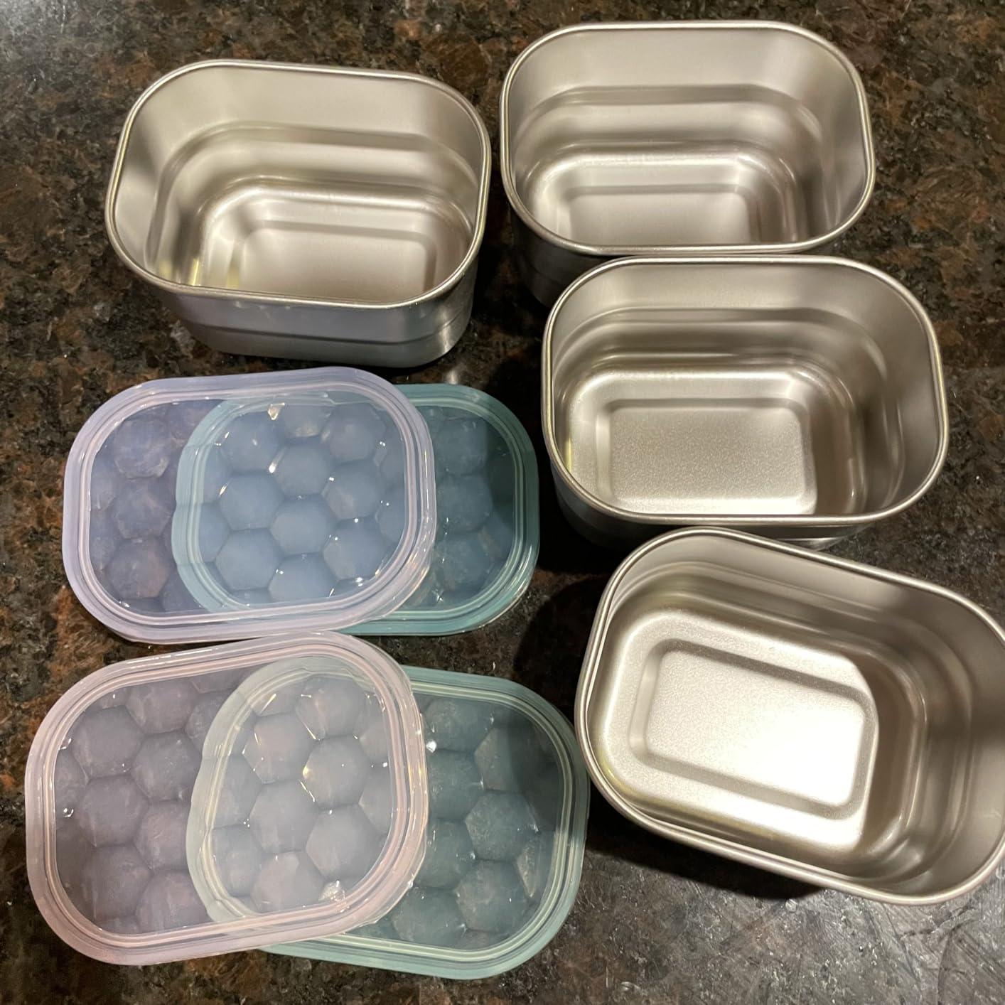Tanjiae 3 CUP+1 CUP Stainless Steel Lunch Snack Containers Set | Leak Proof 304 Stainless Steel Food Containers with Silicone Lids - Perfect Metal Lunch Box for School and Daycare (25oz+8oz*2) customer photo 1