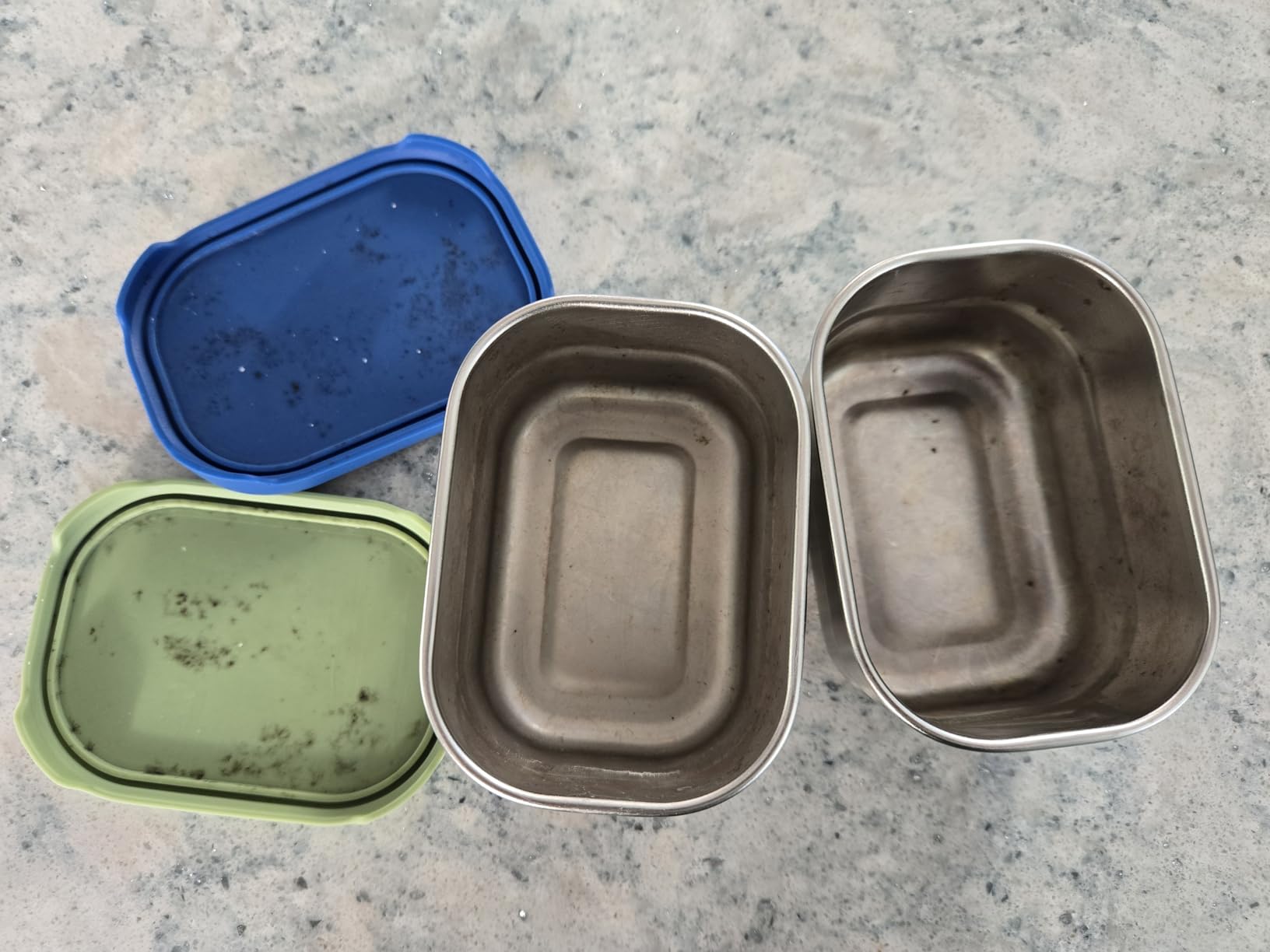 Tanjiae 3 CUP+1 CUP Stainless Steel Lunch Snack Containers Set | Leak Proof 304 Stainless Steel Food Containers with Silicone Lids - Perfect Metal Lunch Box for School and Daycare (25oz+8oz*2) customer photo 2