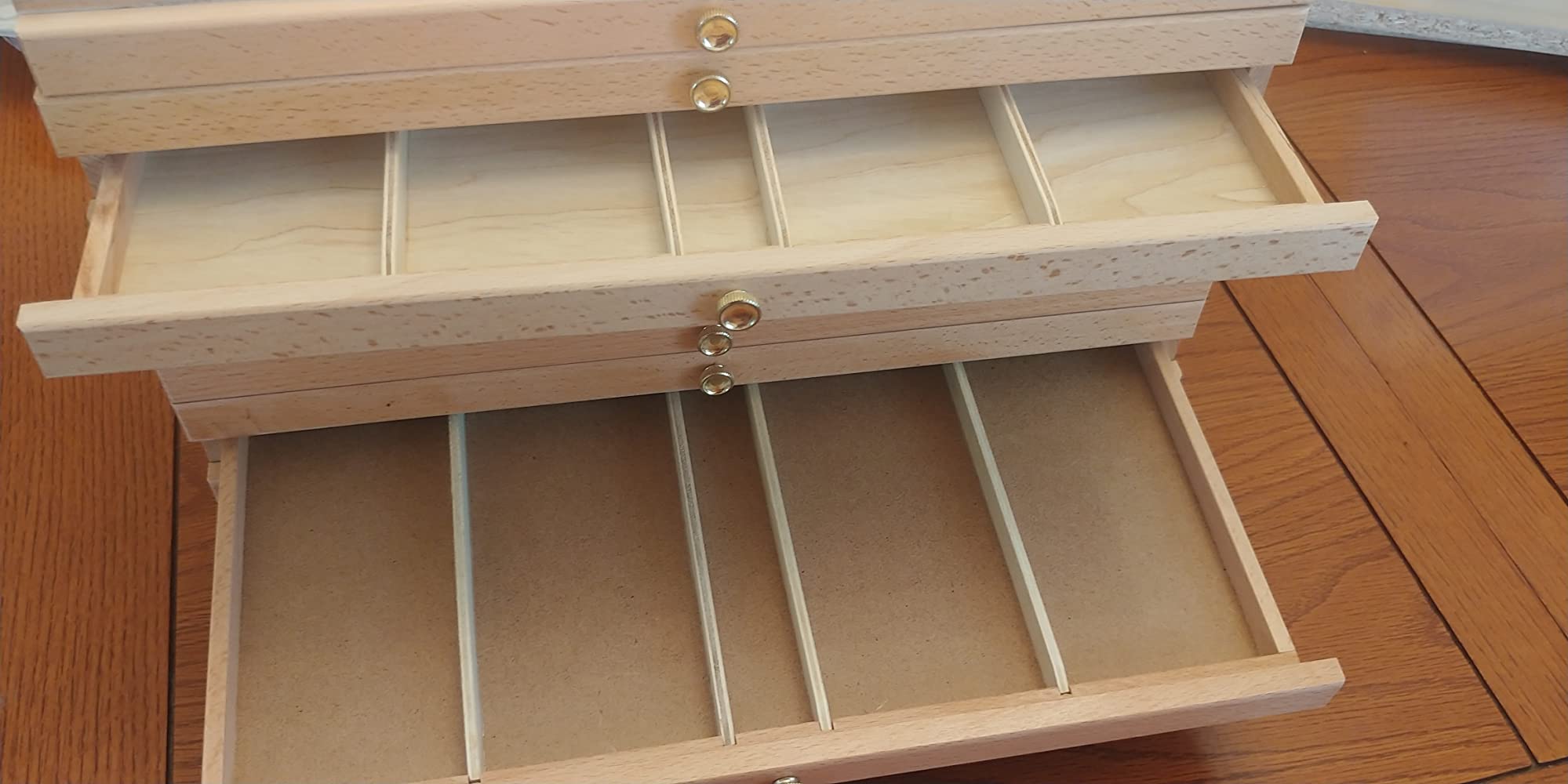 MEEDEN 10-Drawer Art Supply Storage Box: Beech Wood Art Organizer Box customer photo 1