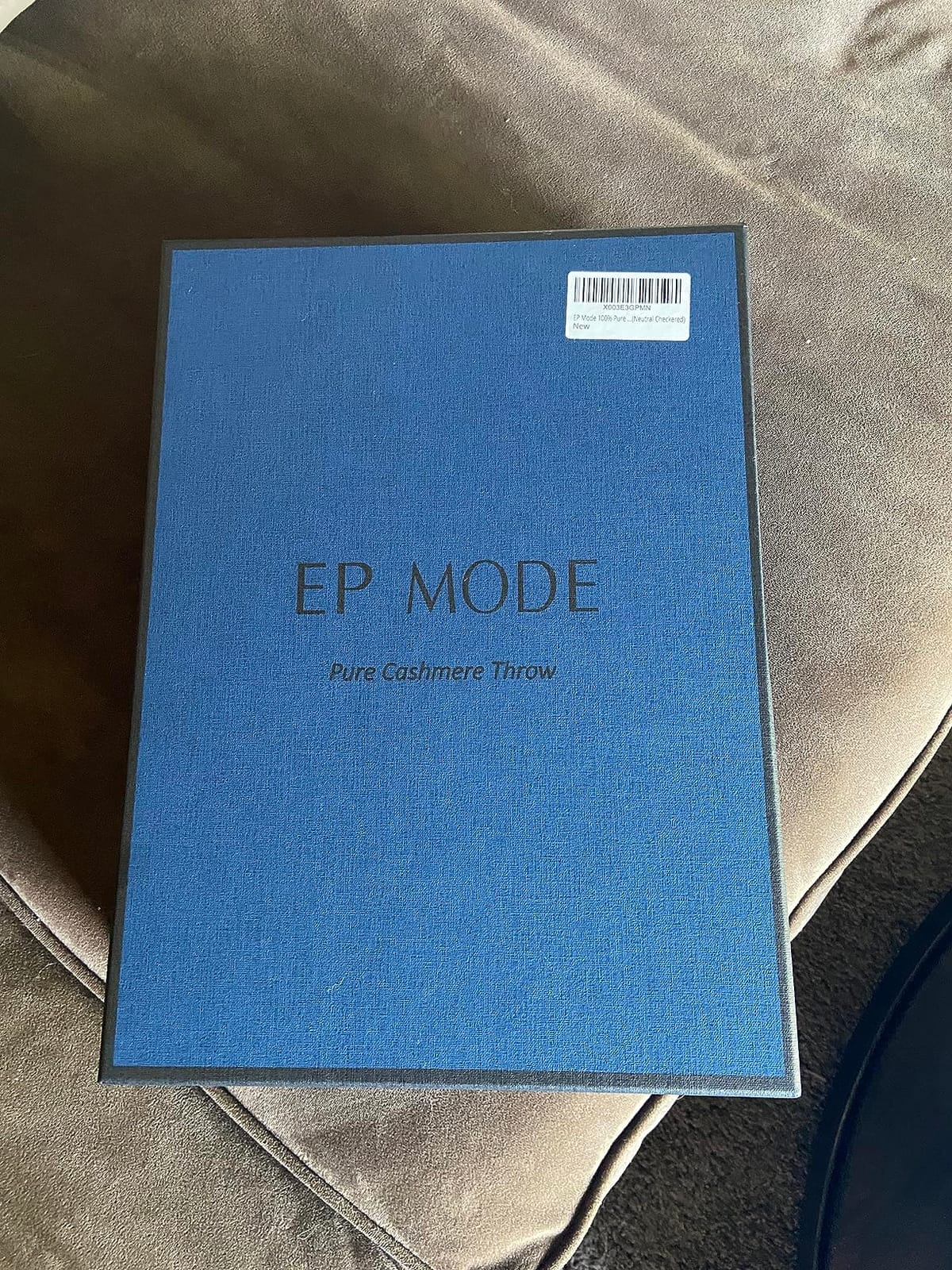 EP Mode 100% Pure Cashmere Throw Blanket for Sofa, Grey Tartan customer photo 1