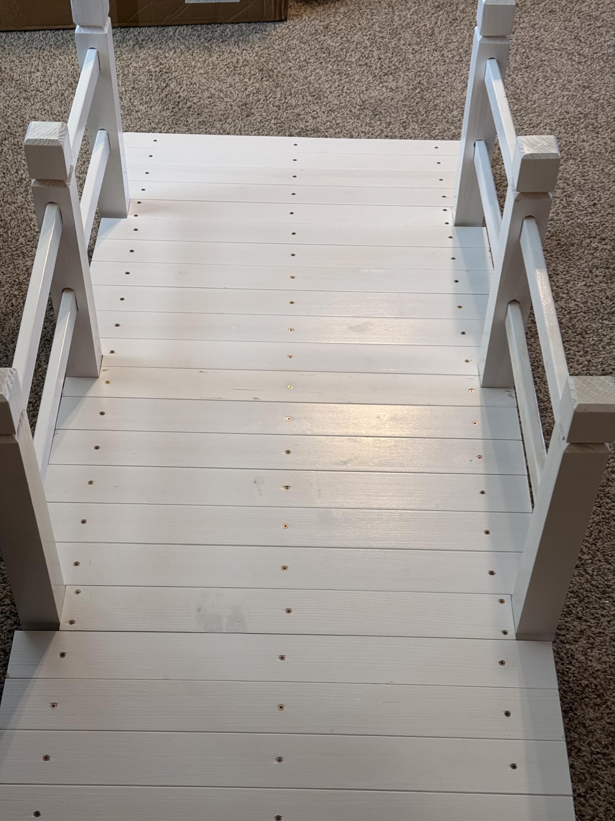 Outvita 5FT Stained Wooden Garden Footbridge with Safety Railings customer photo 2
